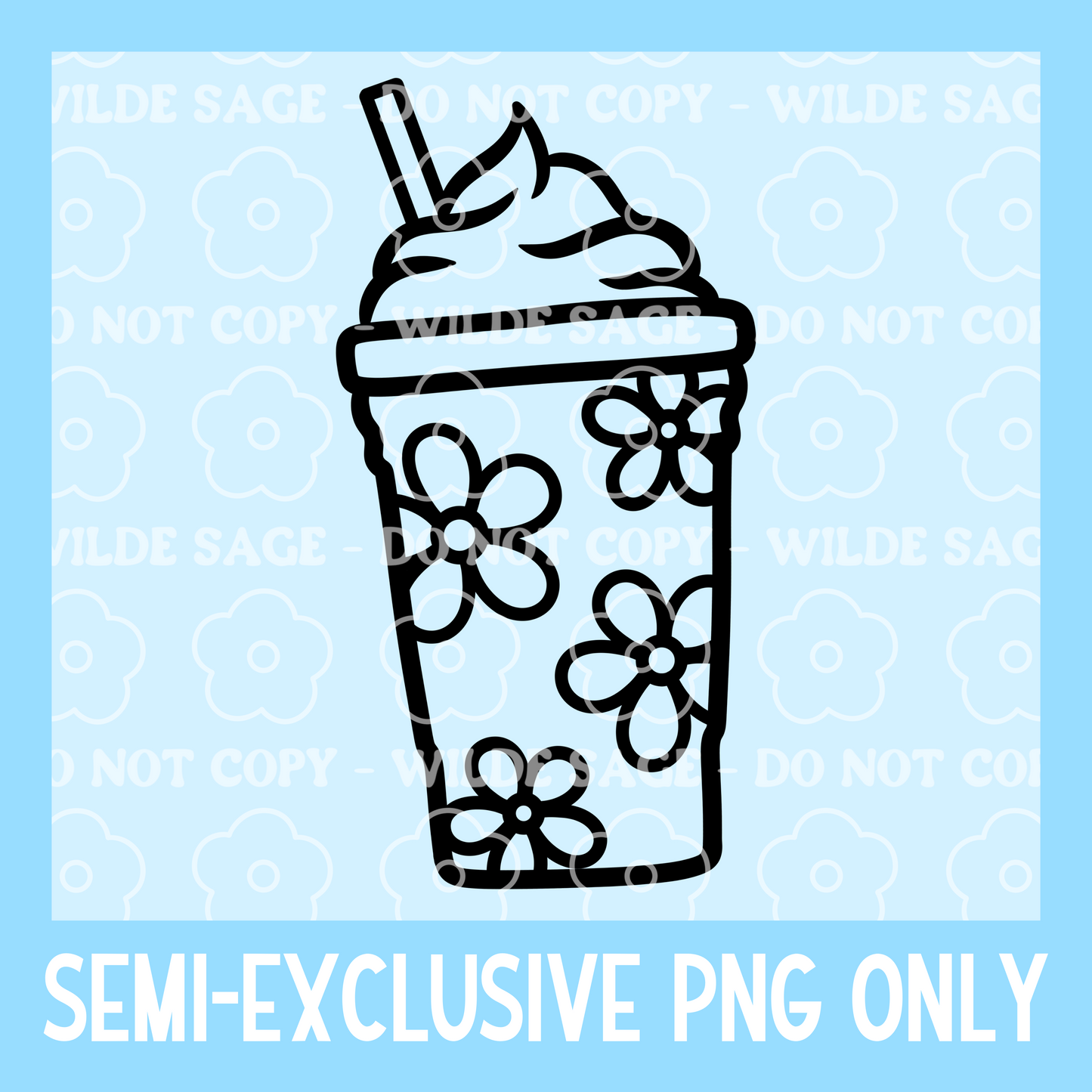 Flower Coffee Freshie PNG