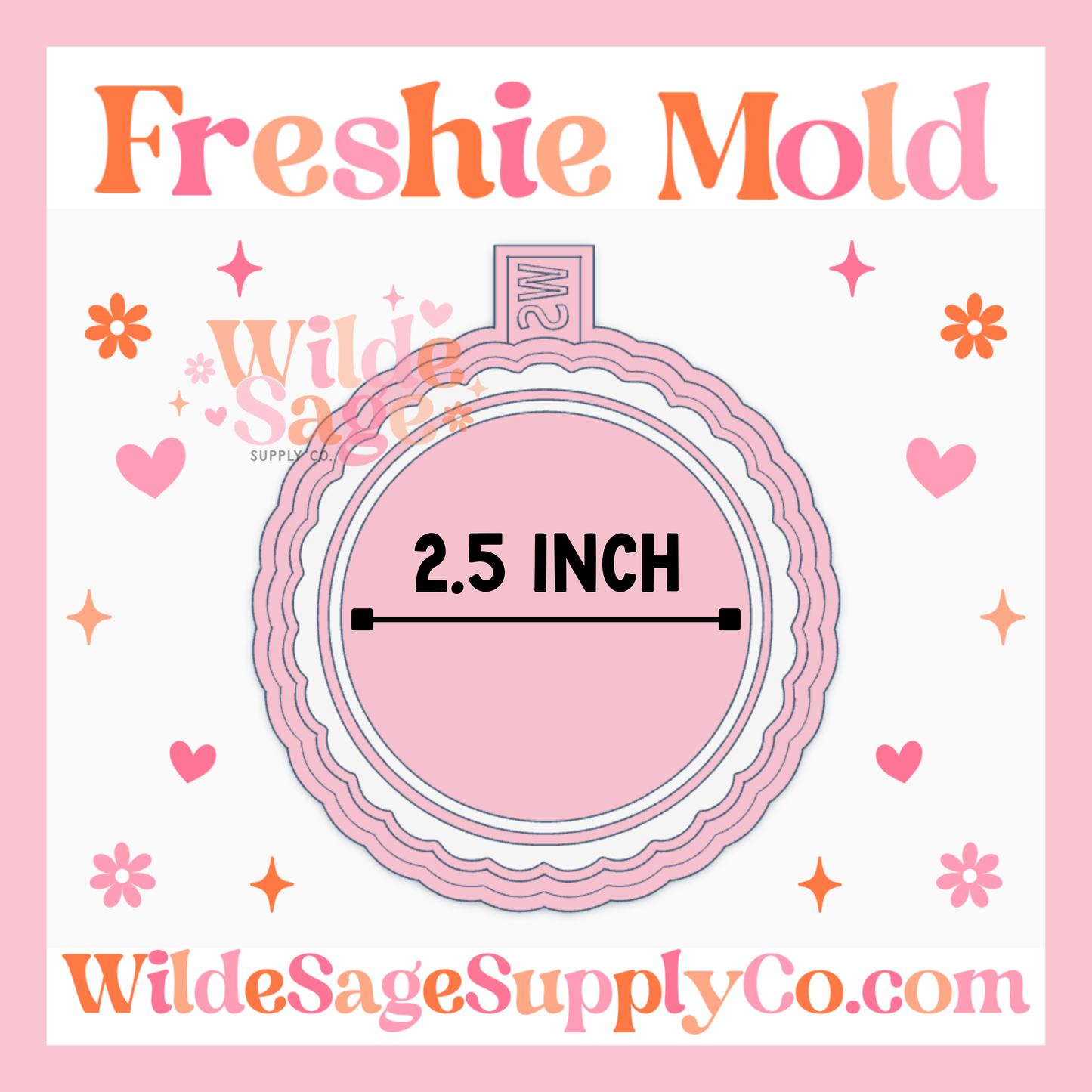 2.5in Scallop Round Cardstock Mold