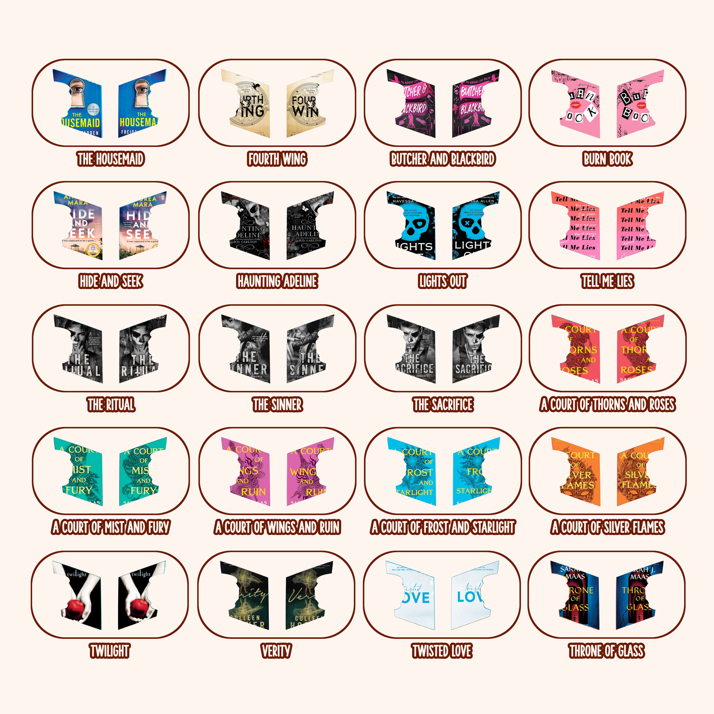 Pick Your Own Bookish Ghost Face Cardstock - Set of 10