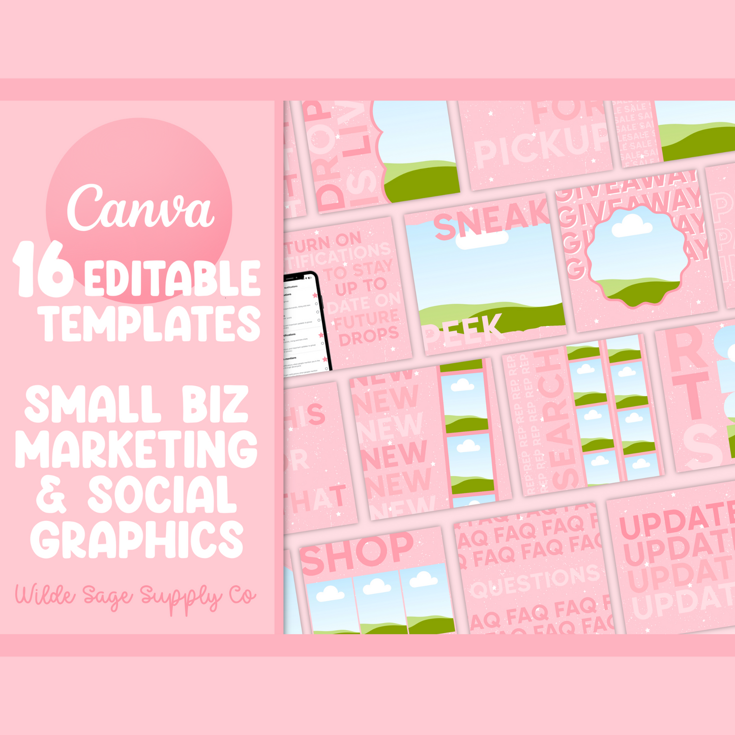 Starry Pink Templates