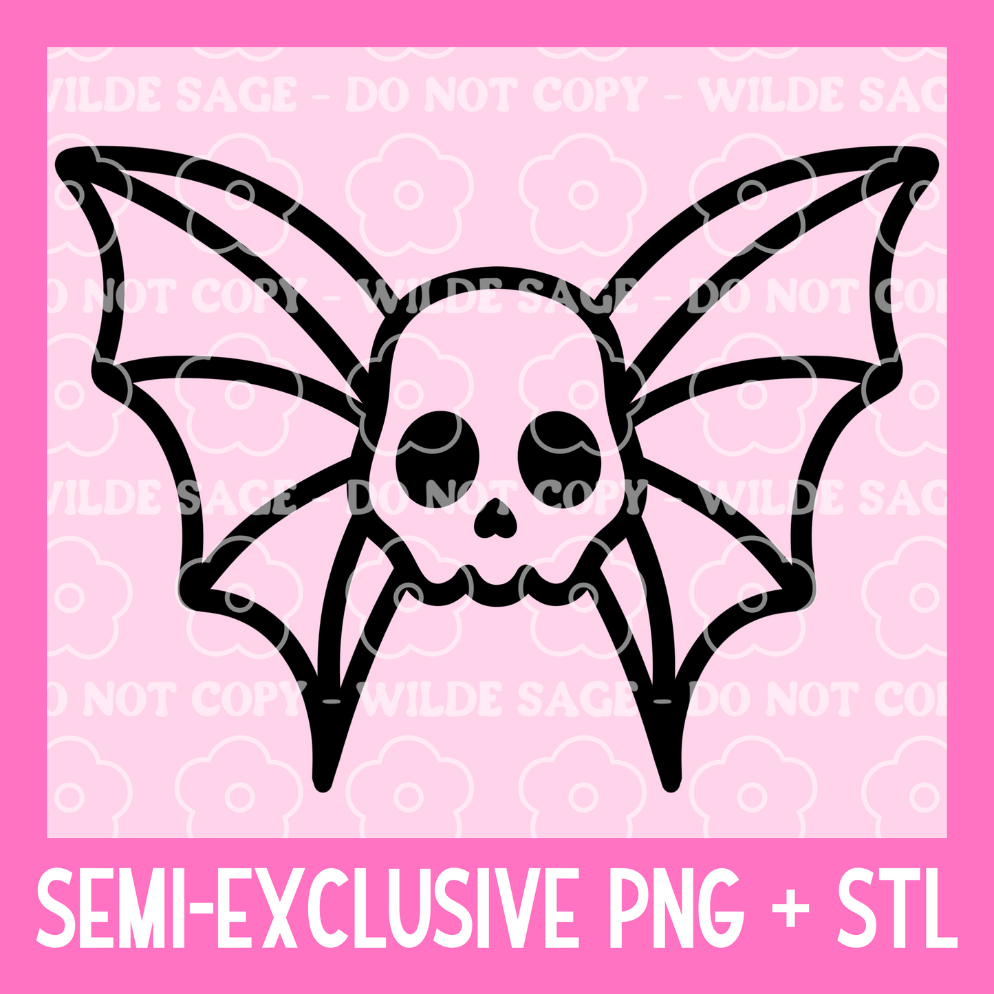 Skull Bow Freshie PNG and STL