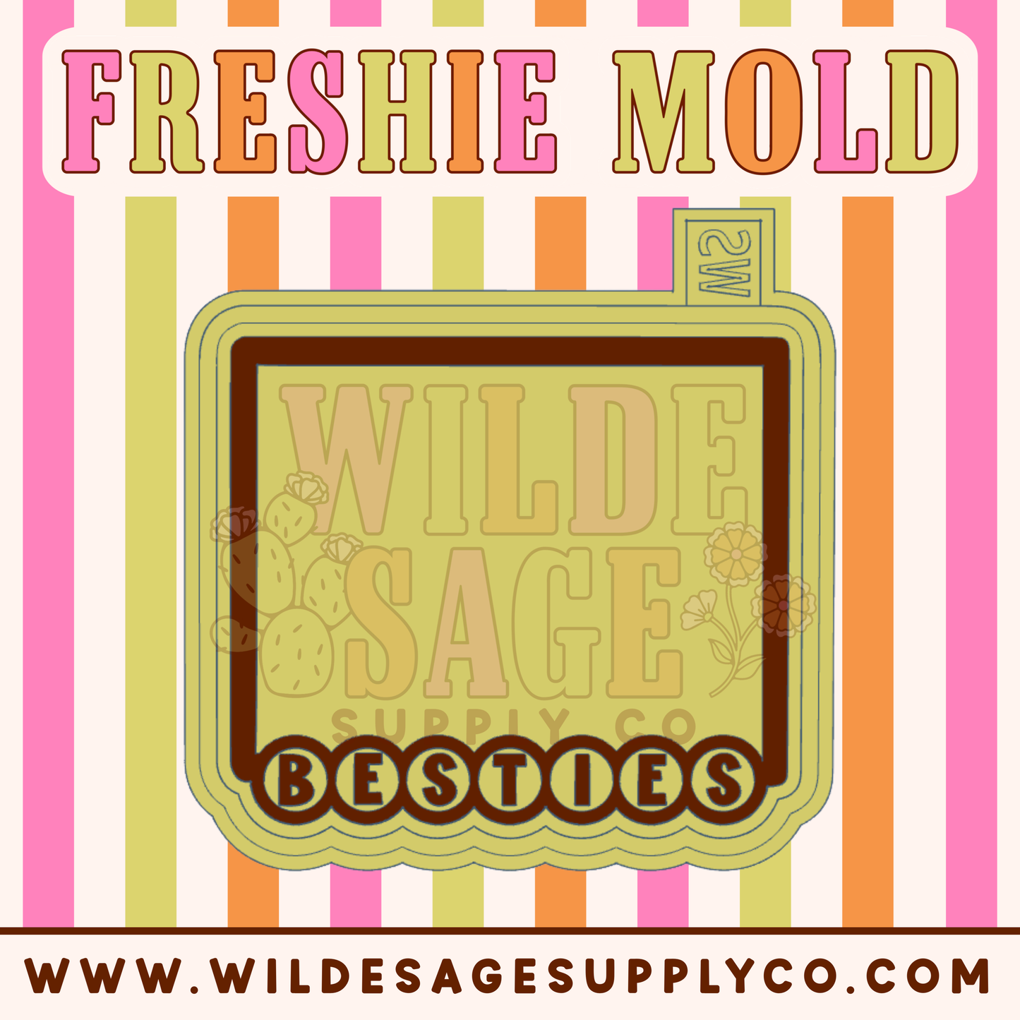 Besties Frame Mold for Cardstock