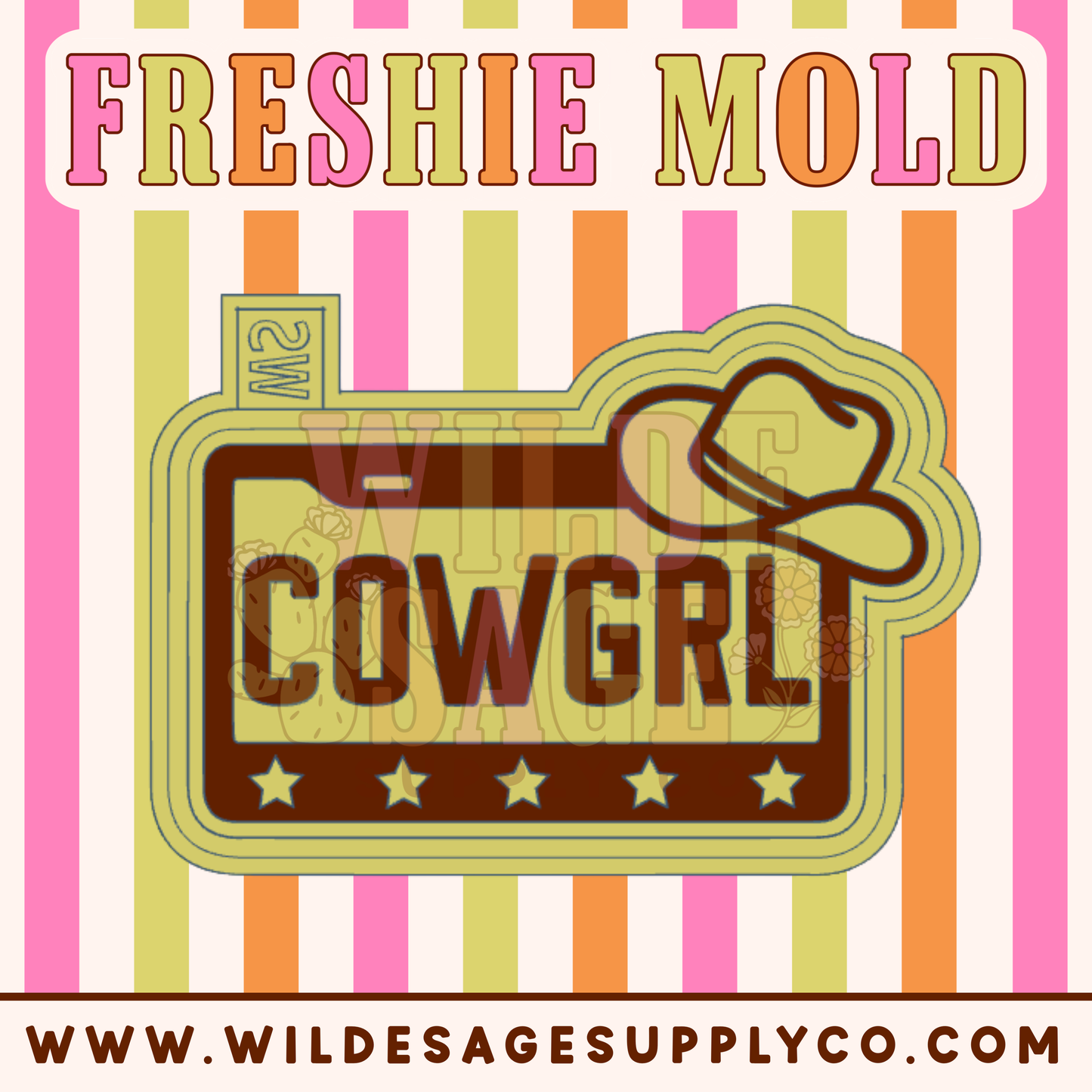 Cowgirl License Plate Mold