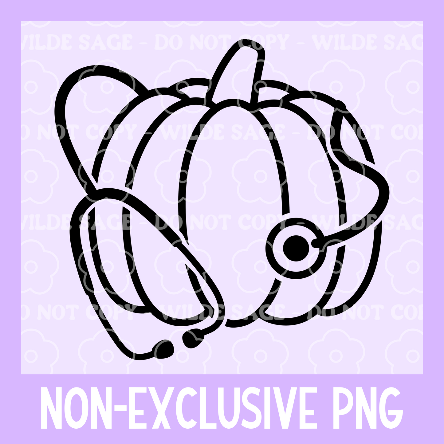 Pumpkin Stethoscope Freshie PNG