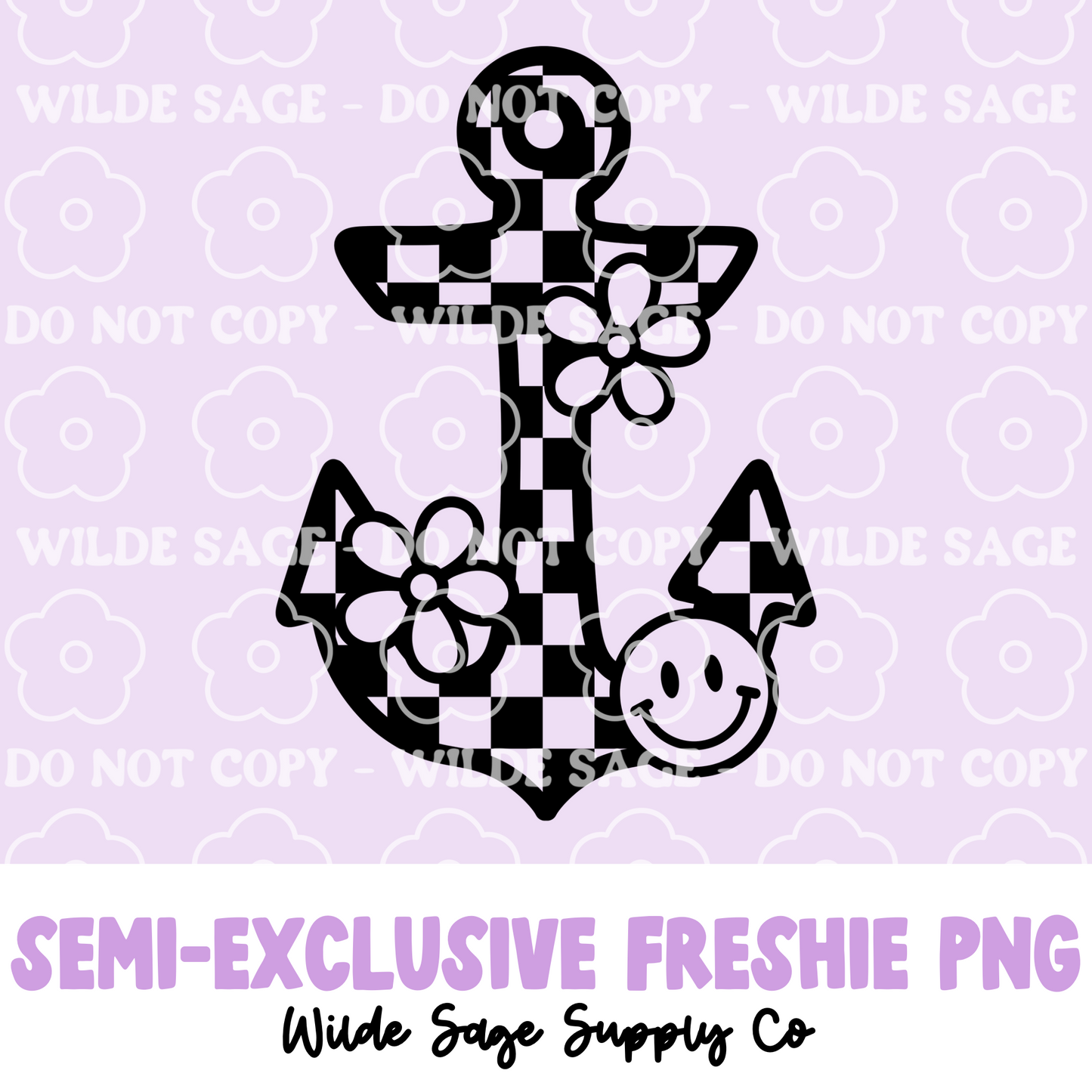 Groovy Anchor Freshie PNG