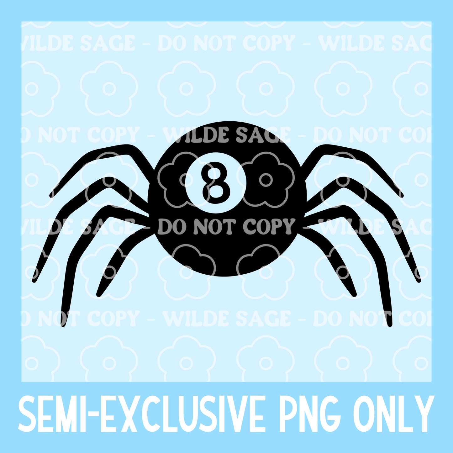 8 Ball Spider Freshie PNG