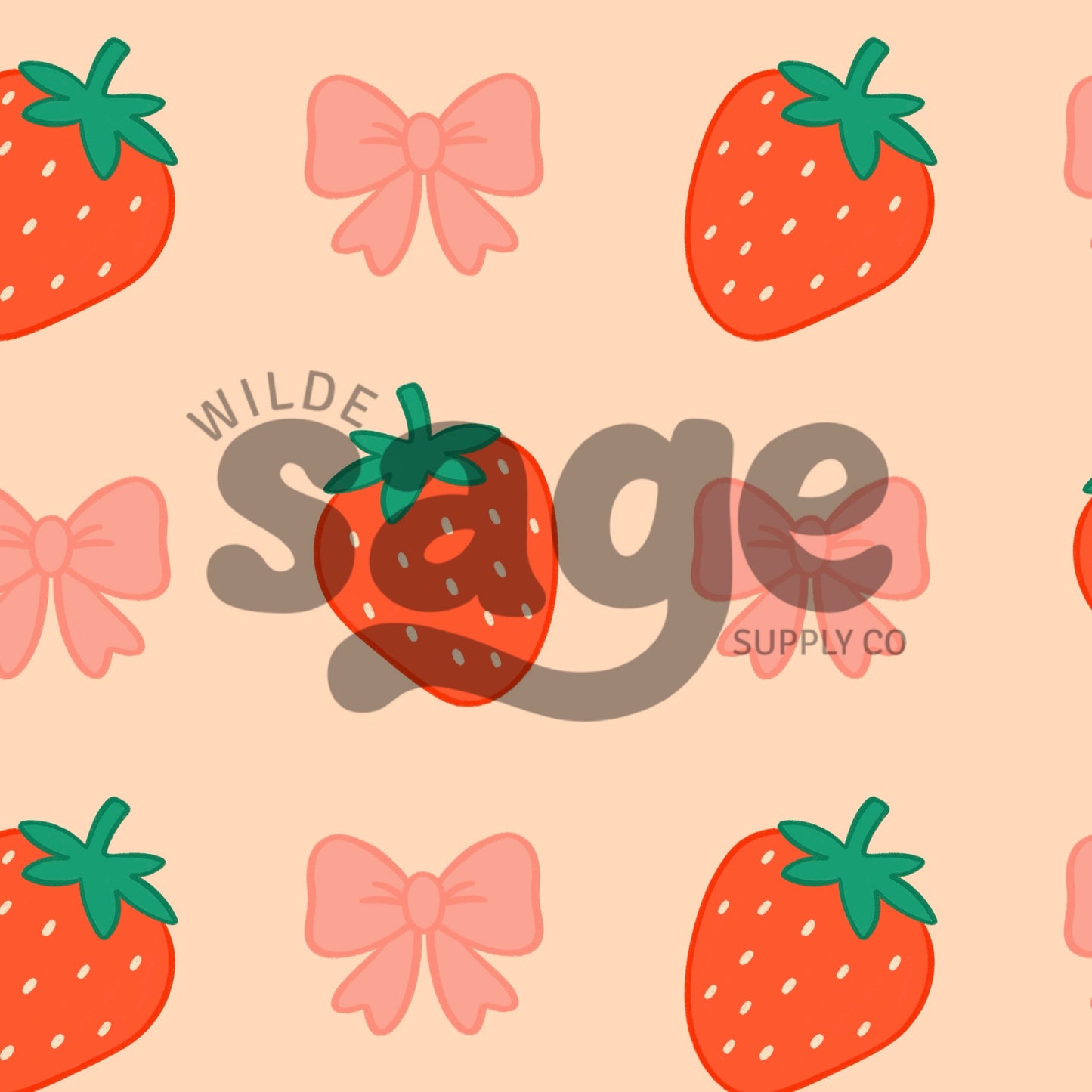 Strawberry Bows Seamless