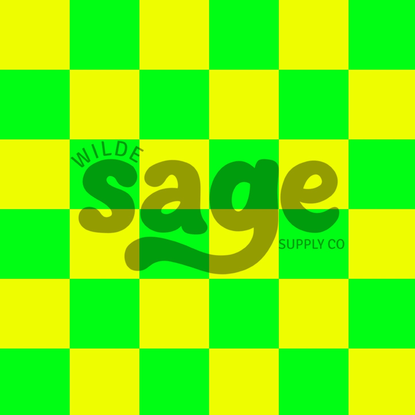 Yellow & Green Checker Seamless