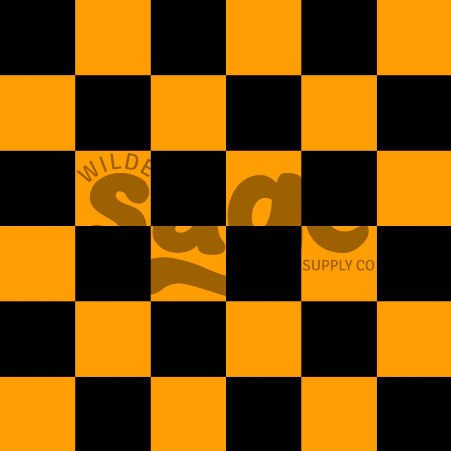 Orange & Black Checker Seamless