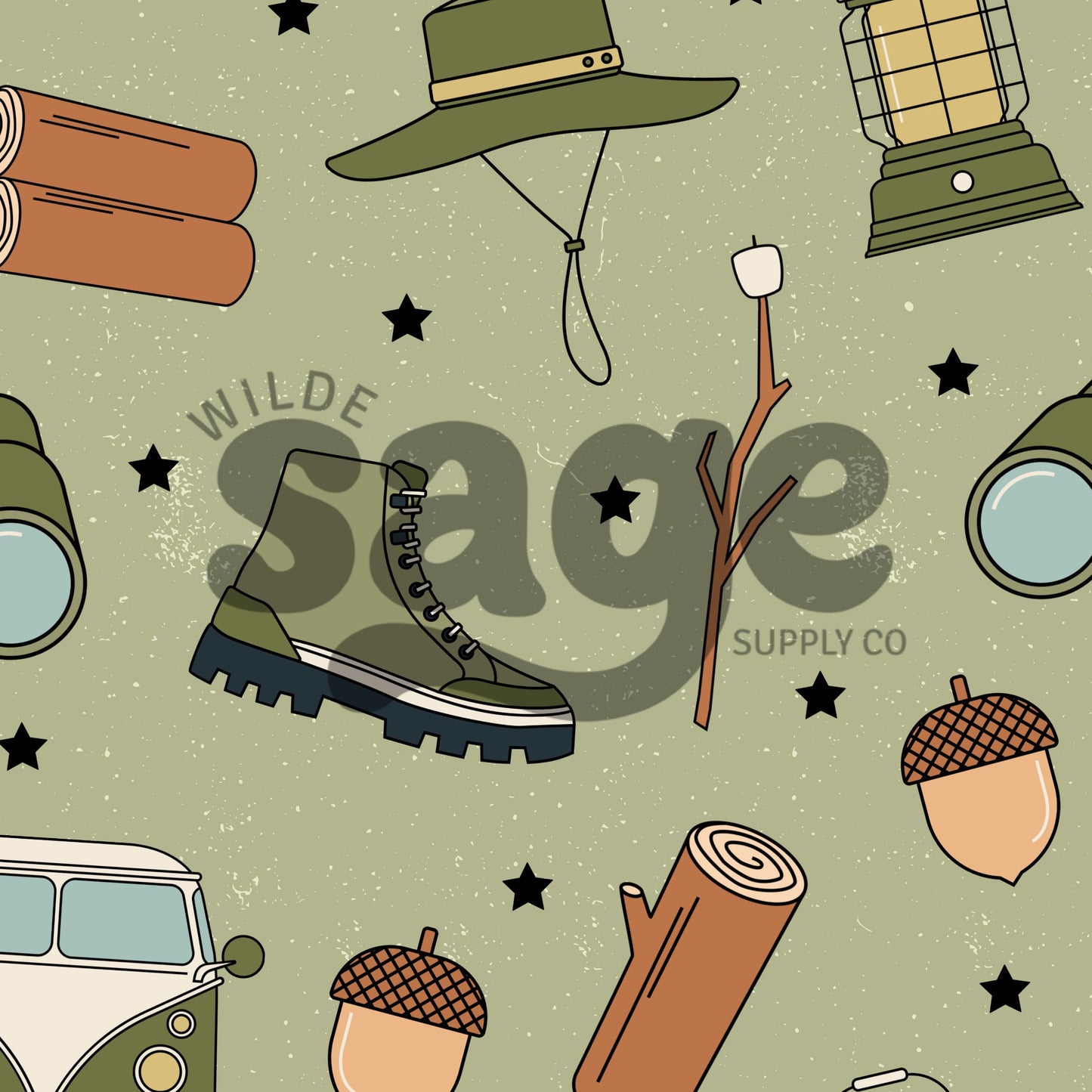 Green Camping Seamless