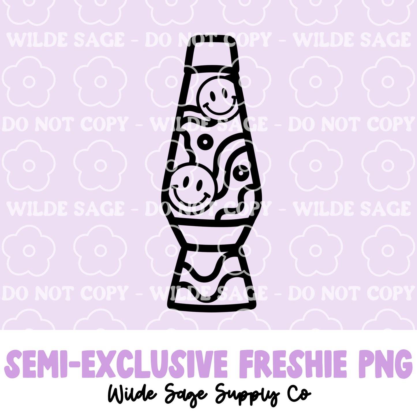 Smile Lava Lamp Freshie PNG