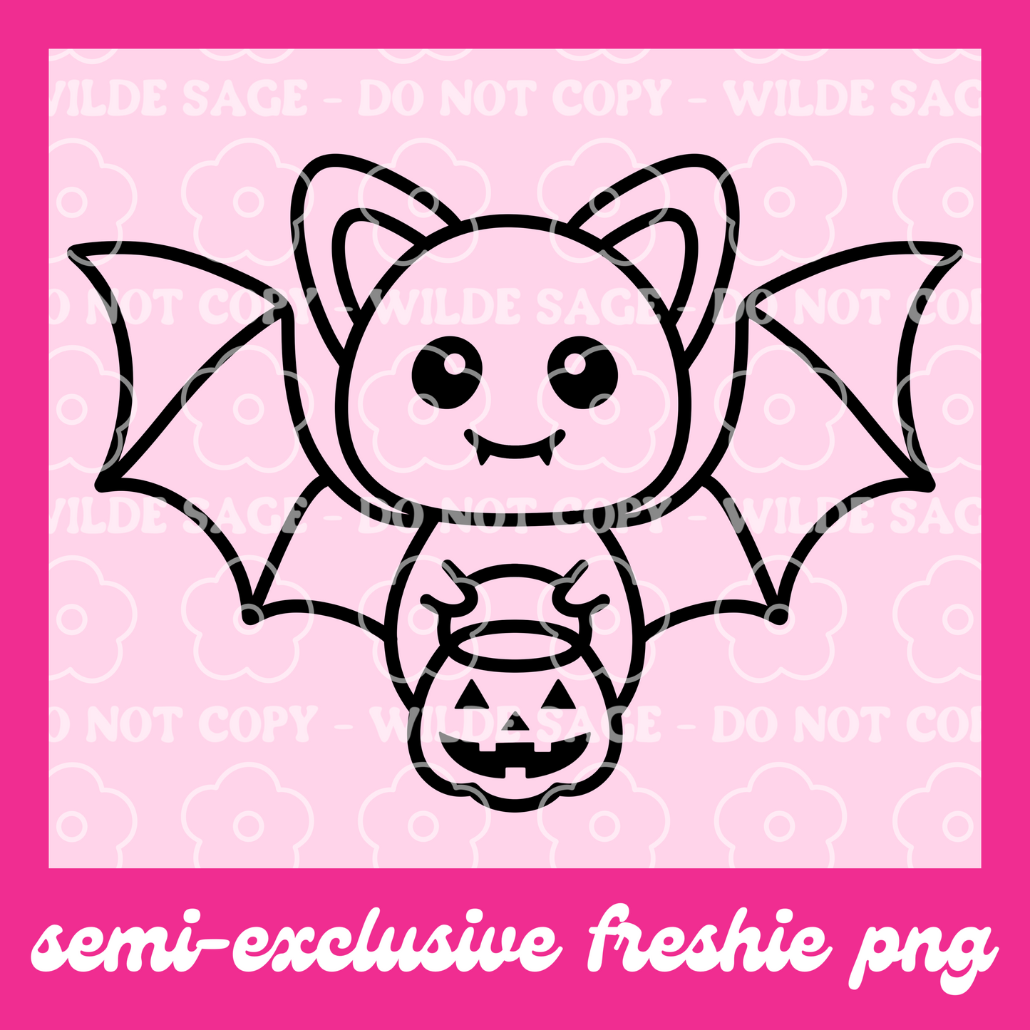 Bat Pumpkin Freshie PNG