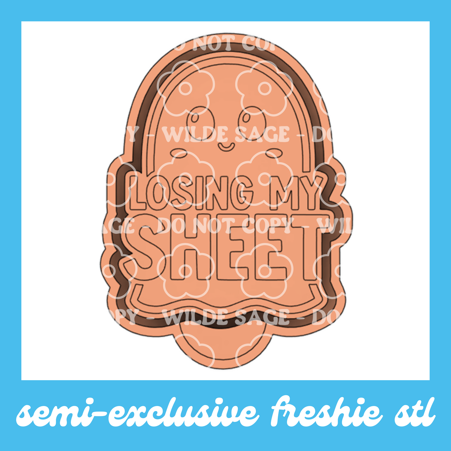 Losing My Sheet Freshie PNG and STL