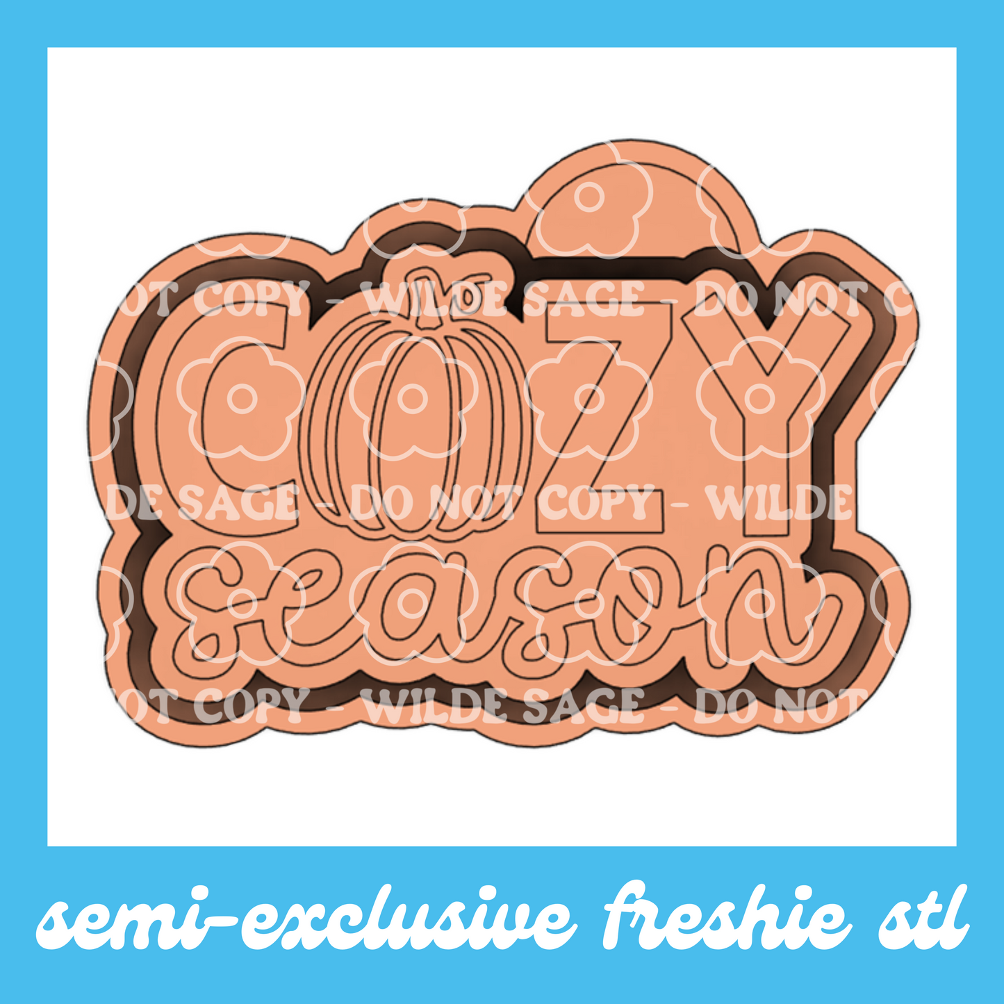 Cozy Season Freshie PNG and STL