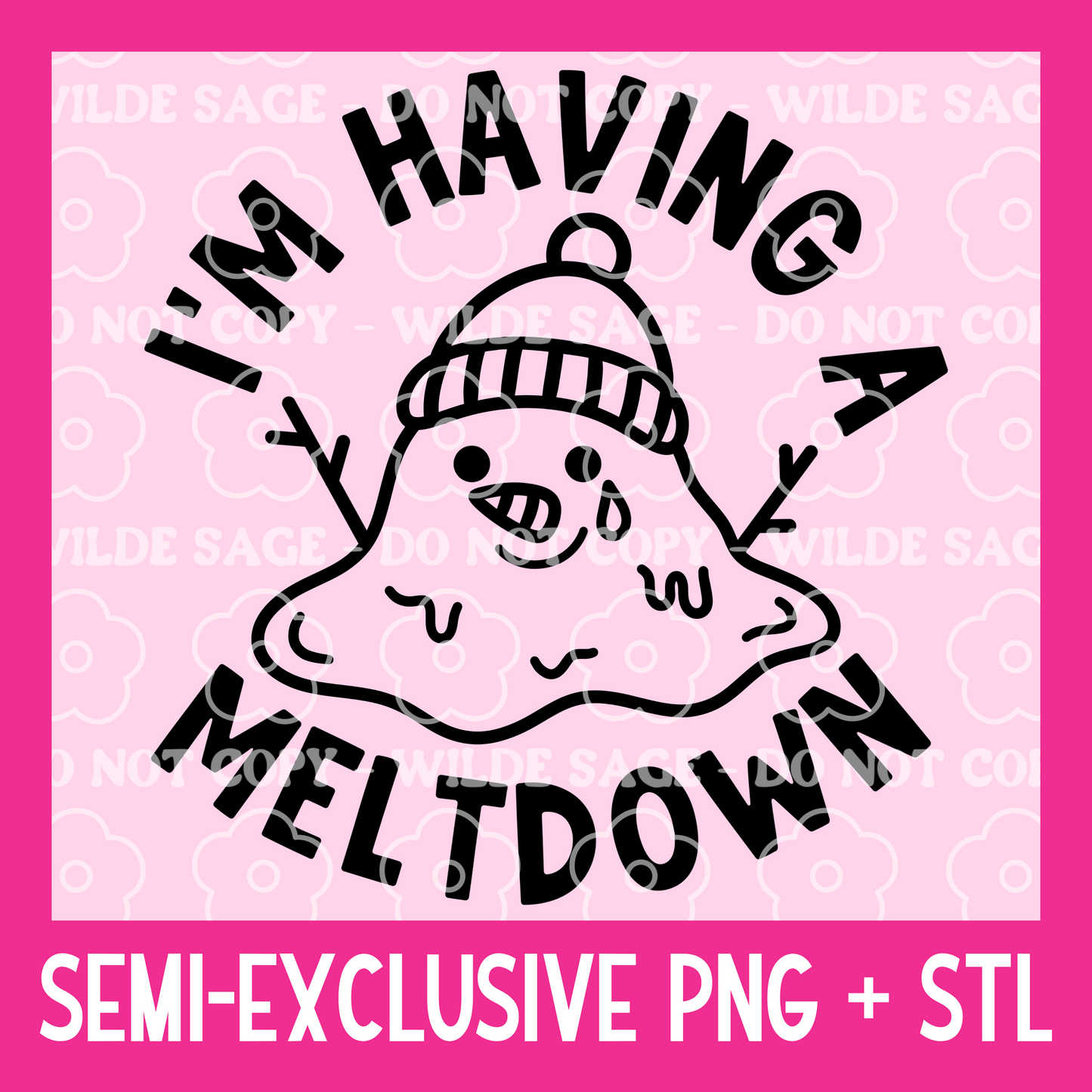 Meltdown Freshie PNG and STL