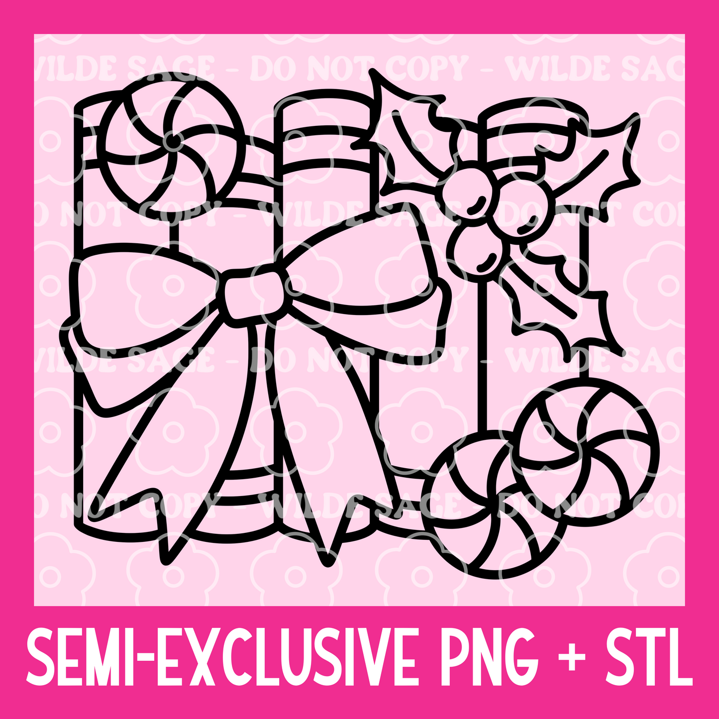 Bow Books Freshie PNG and STL
