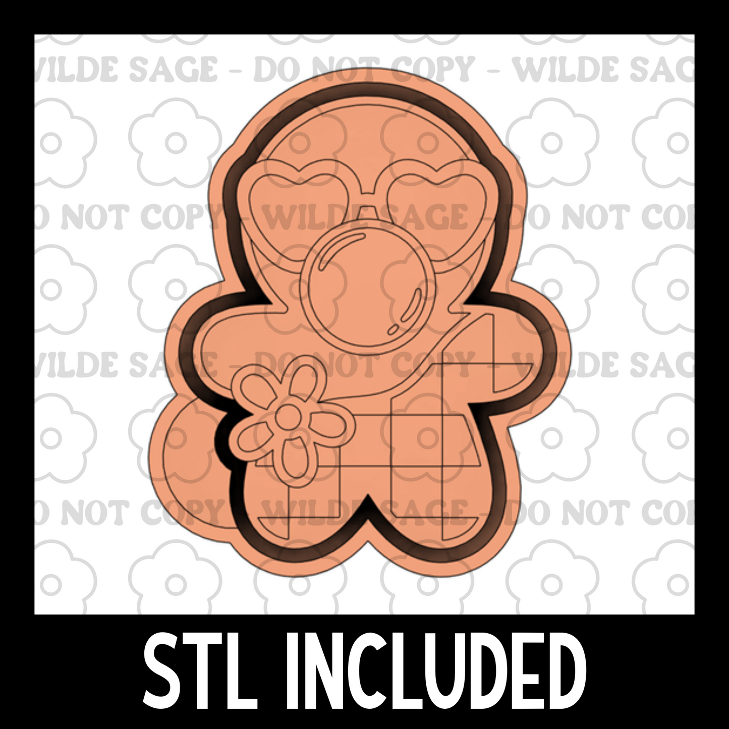 Groovy Gingerbread Freshie PNG and STL