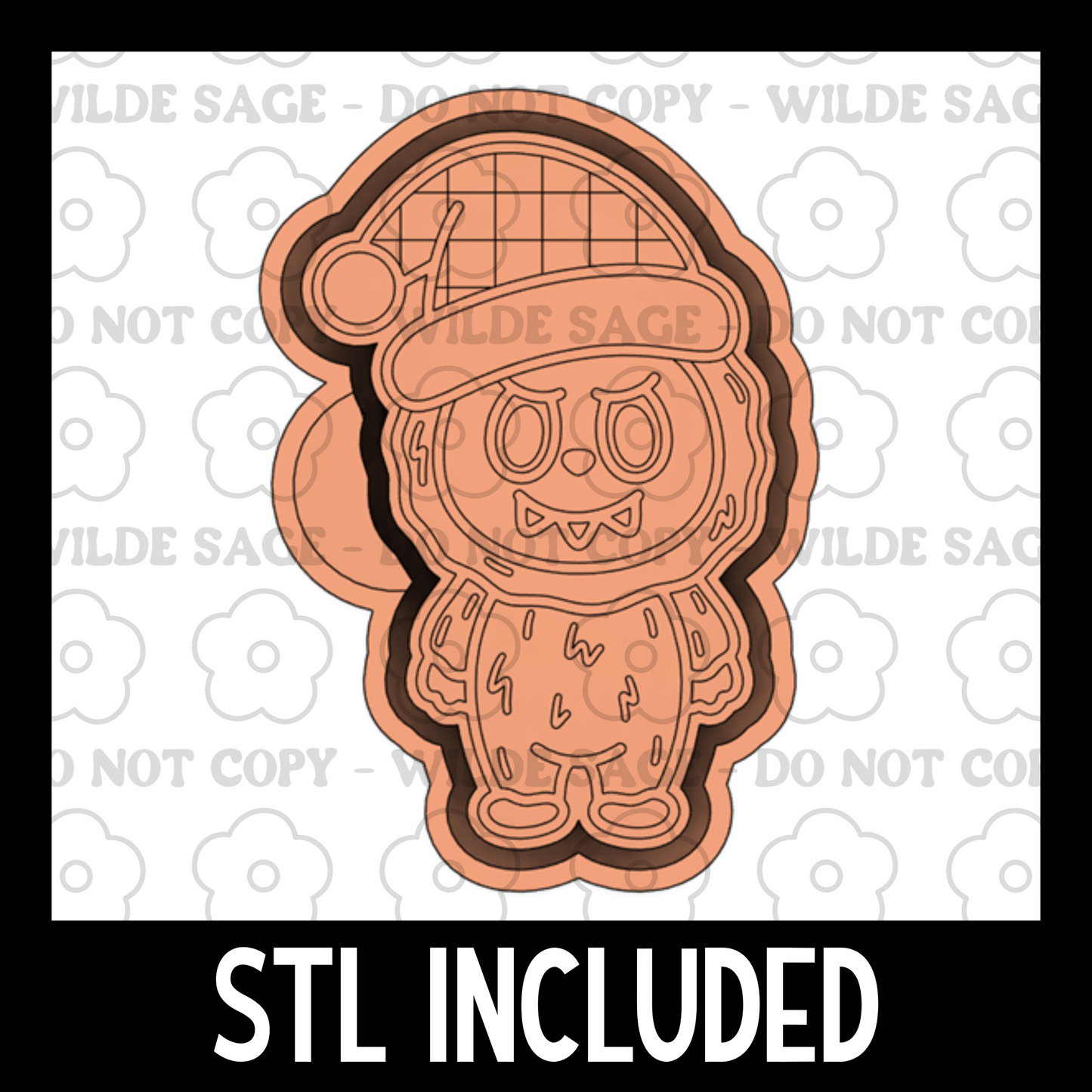 Santa Labubu Freshie PNG and STL