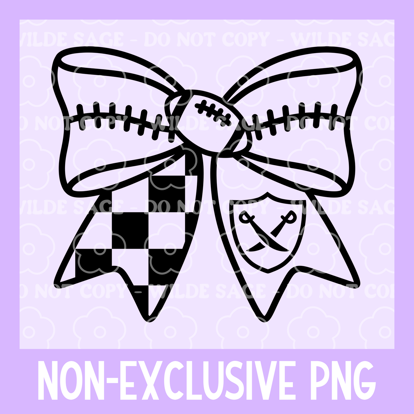 Raiders Football Bow PNG