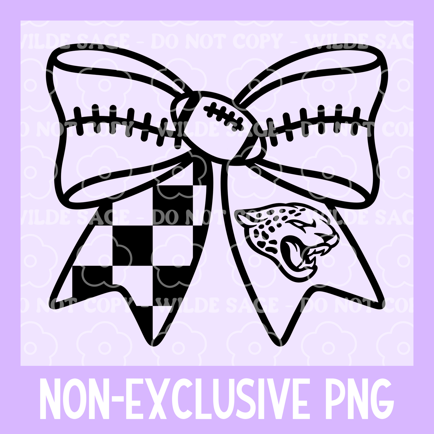 Jax Jaguars Football Bow PNG