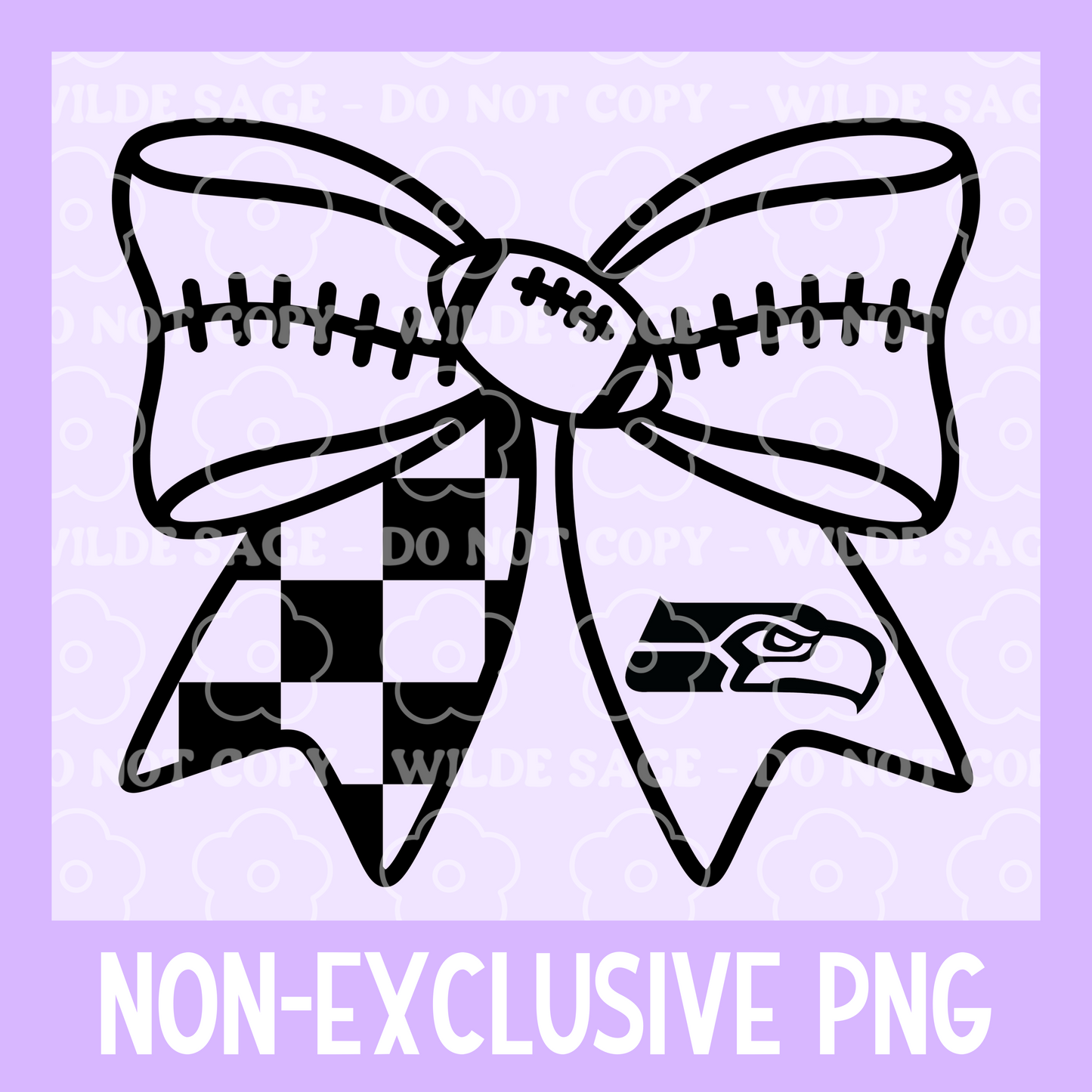 Seahawks Football Bow PNG