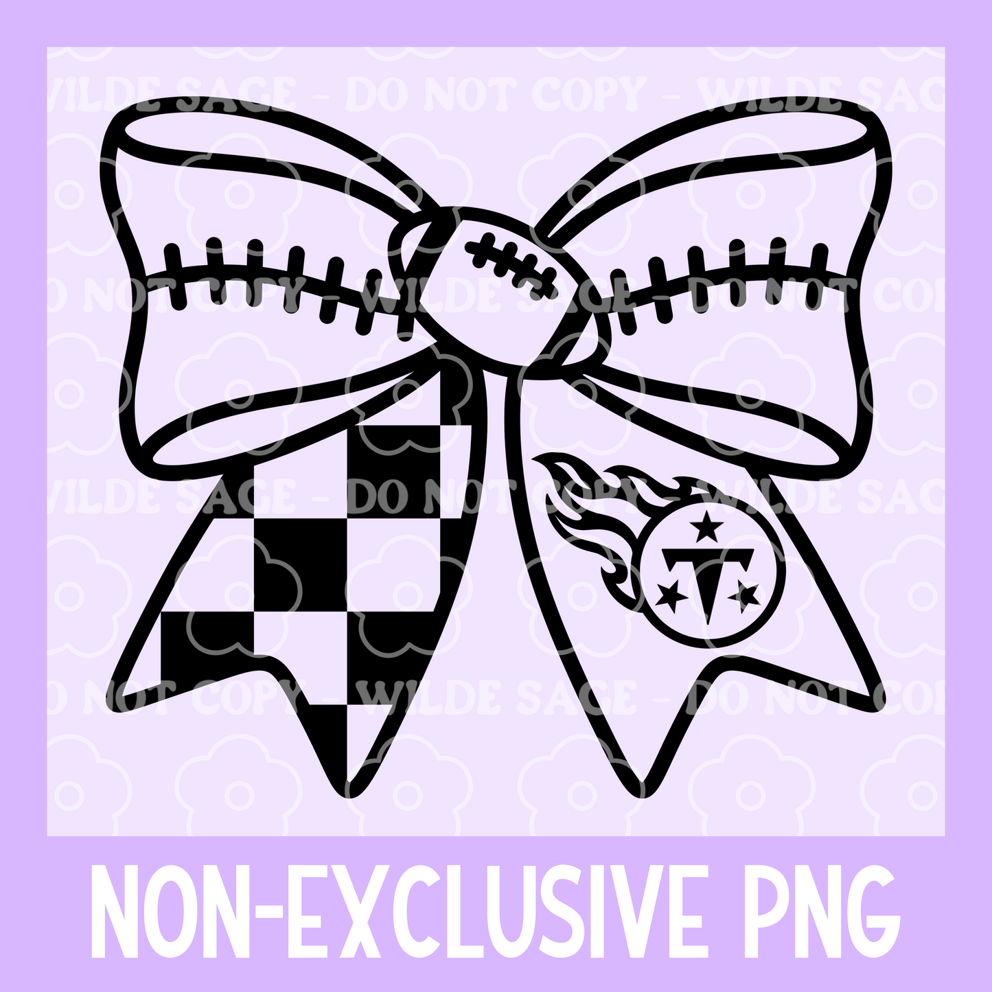 Titans Football Bow PNG