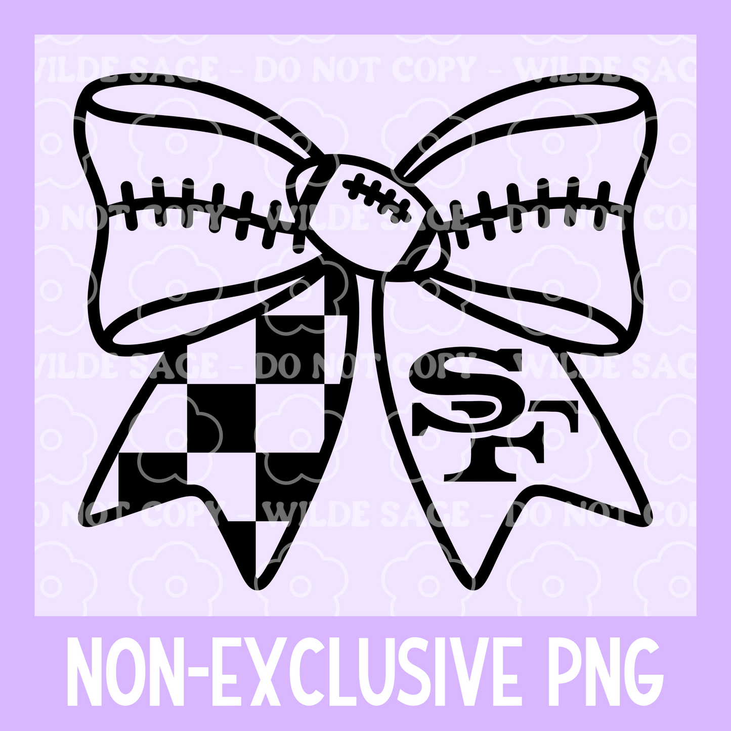 49ers Football Bow PNG
