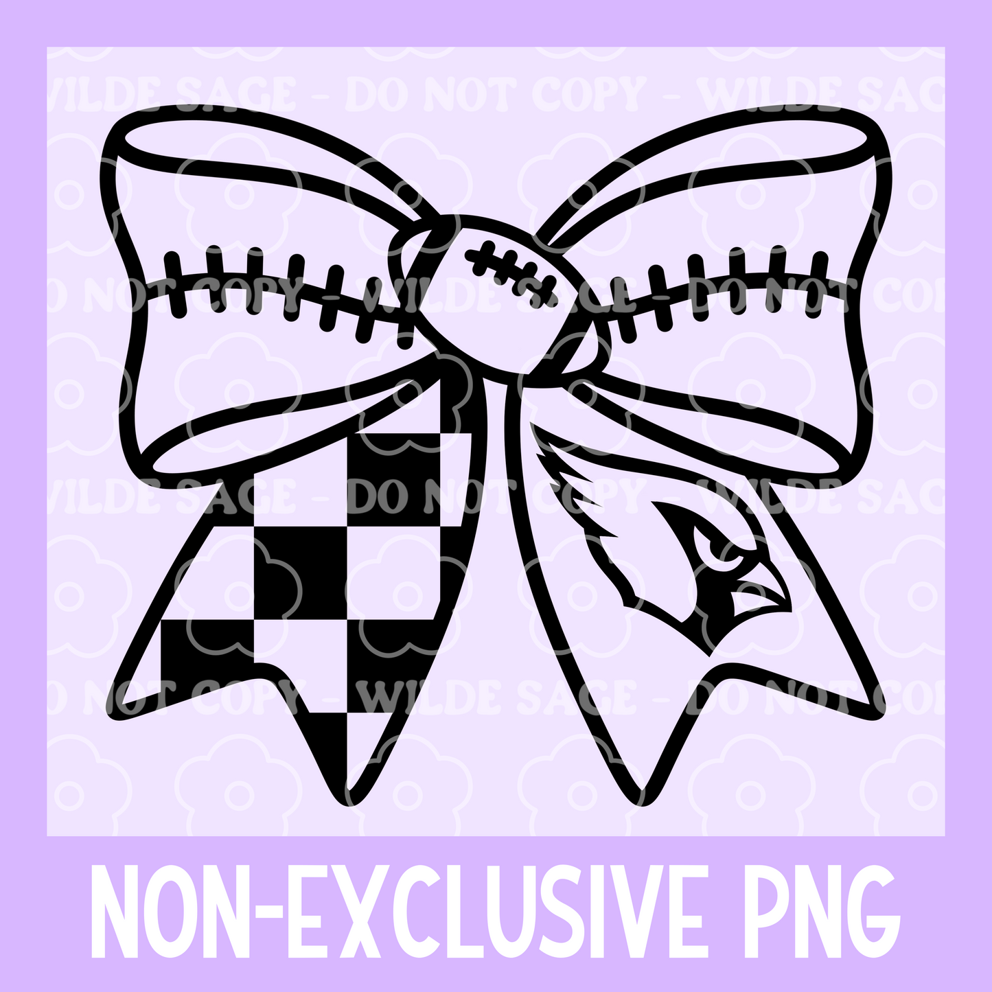 Cardinals Football Bow PNG
