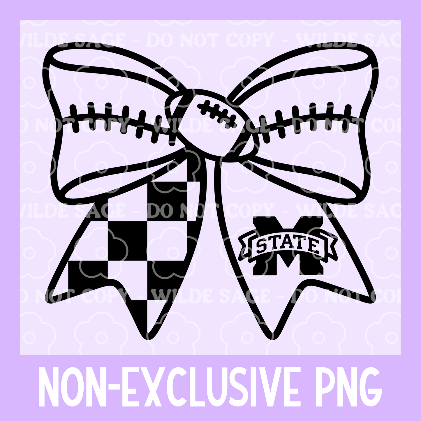 MS State Football Bow PNG