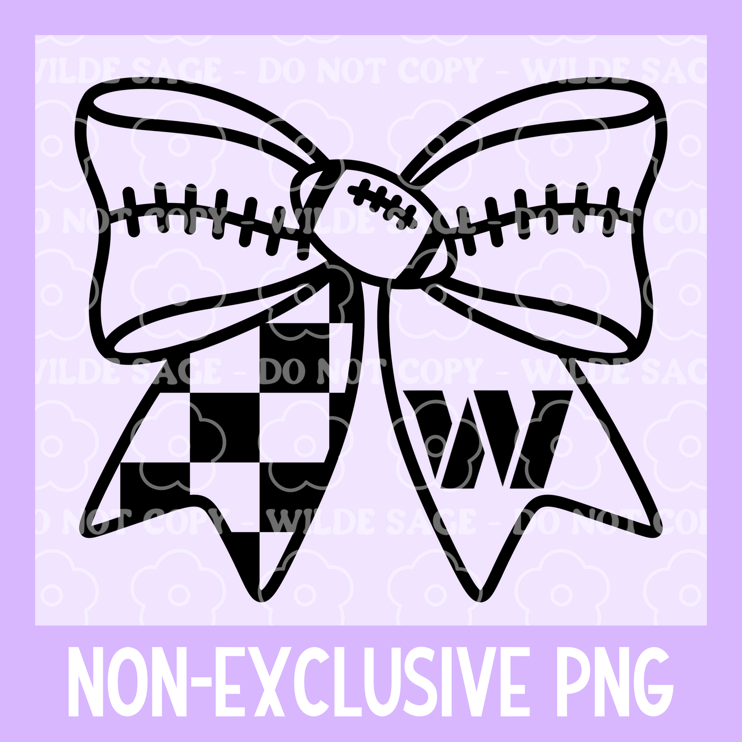 Commanders Football Bow PNG