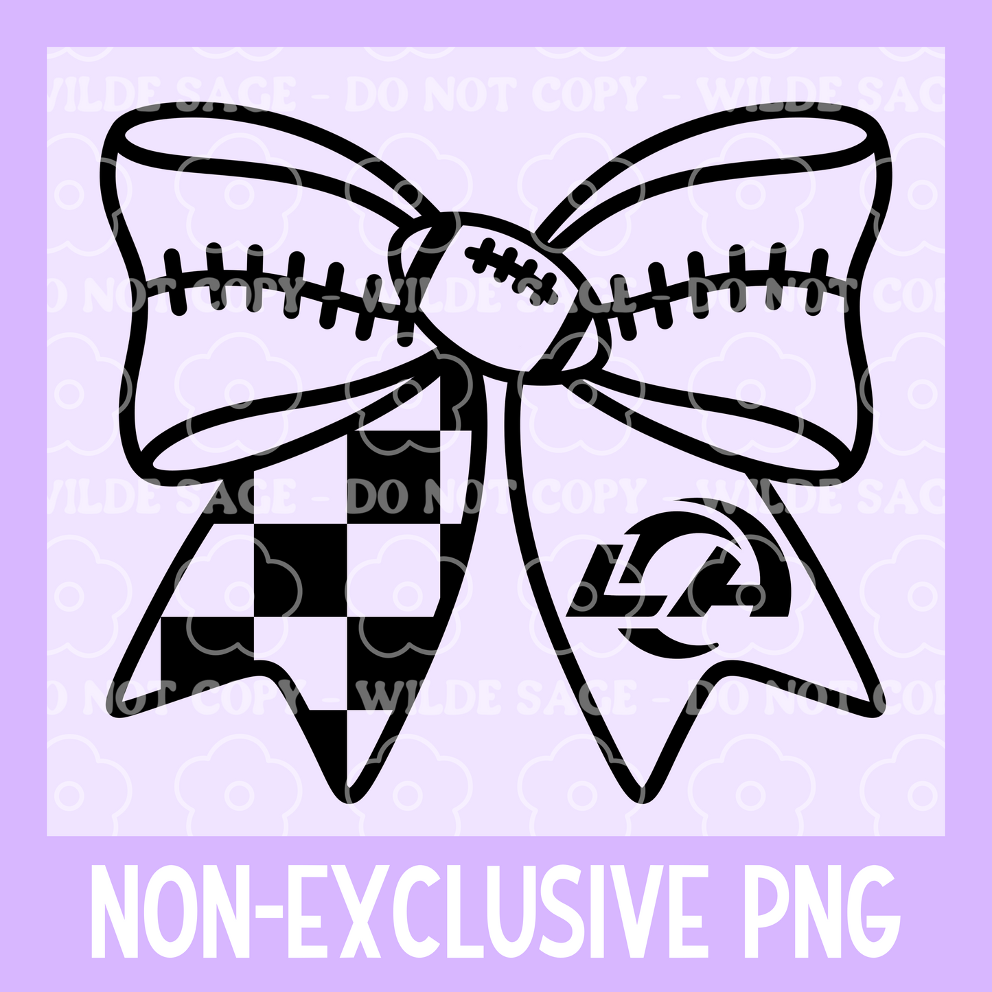 Rams Football Bow PNG