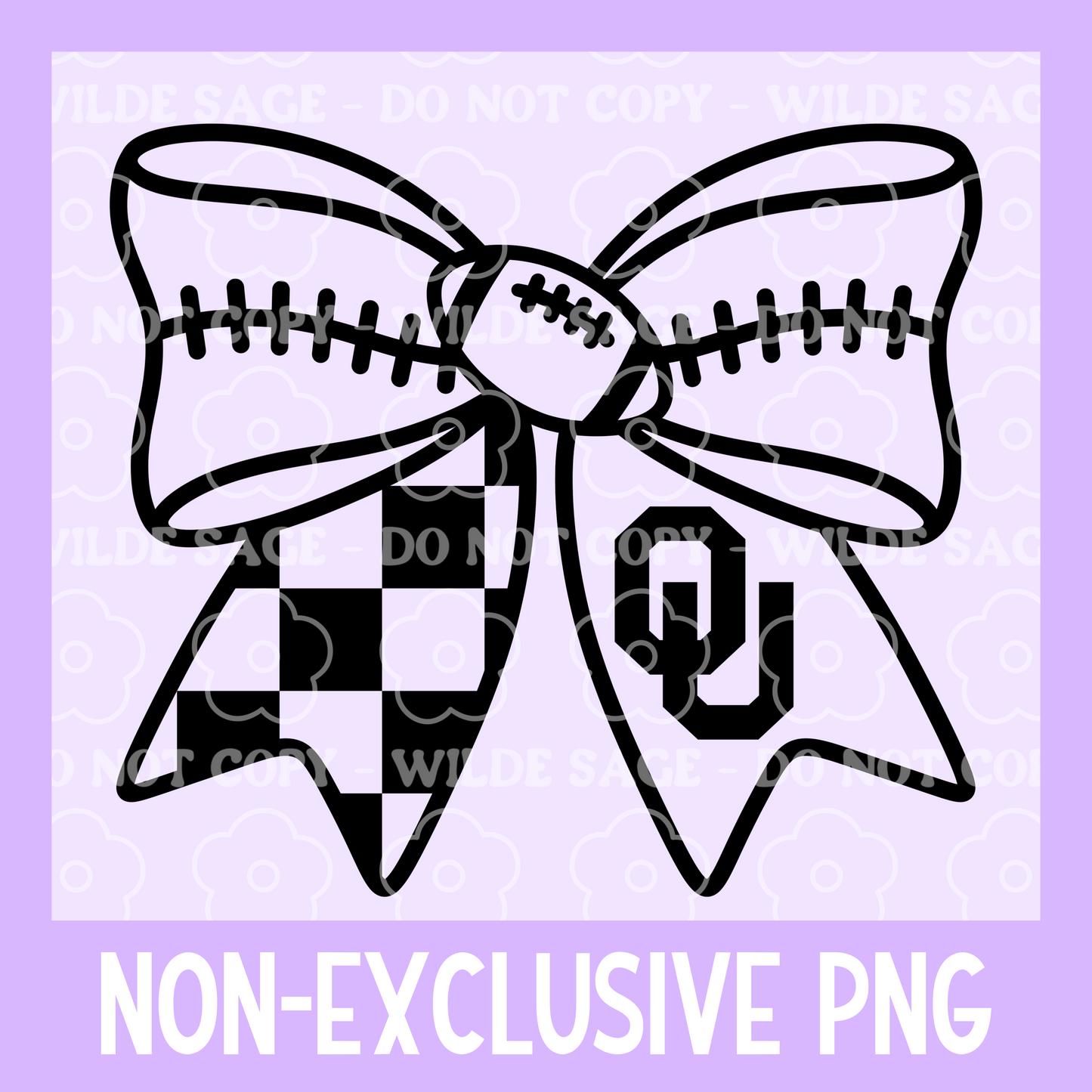 Sooners Football Bow PNG