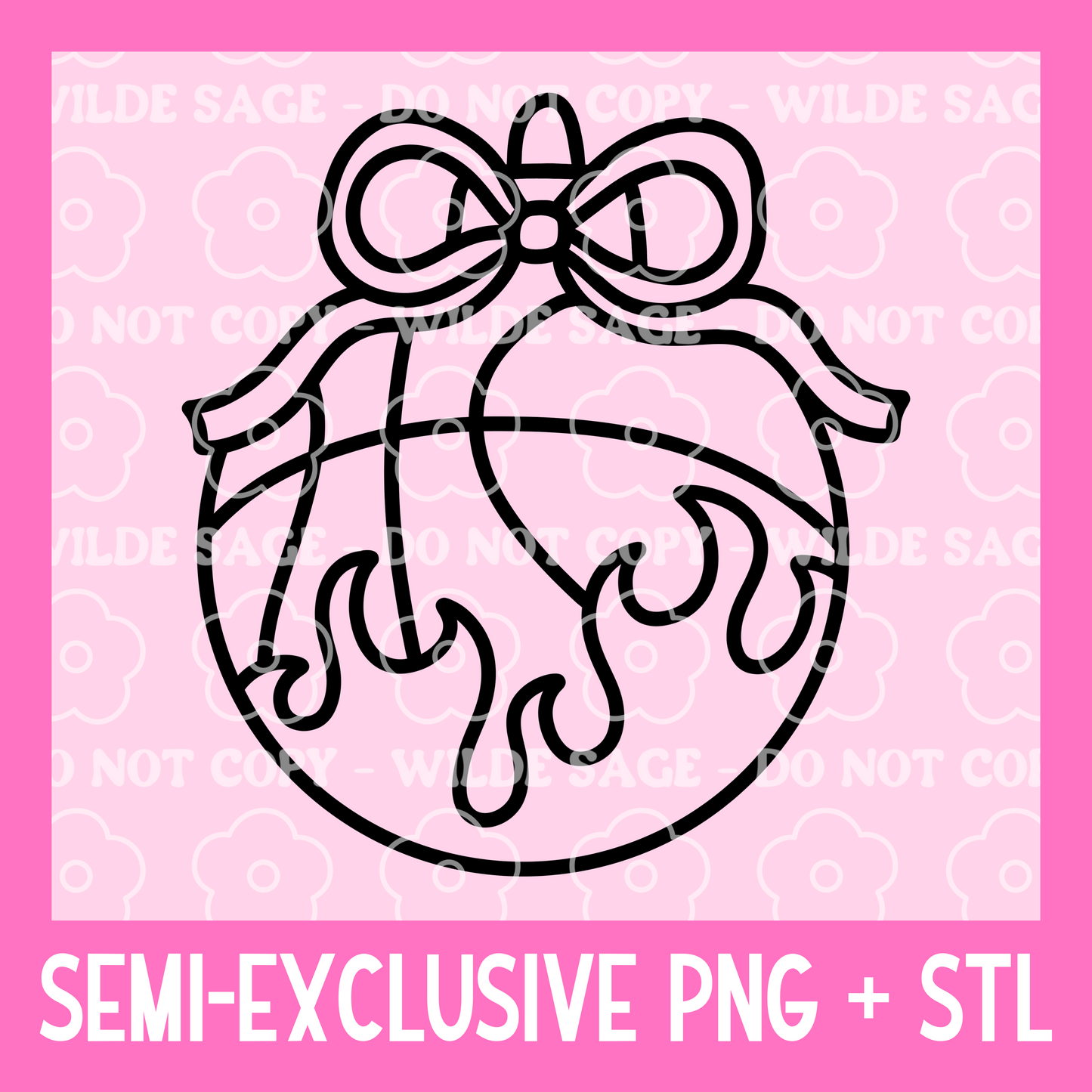 Basketball Ornament Freshie PNG and STL