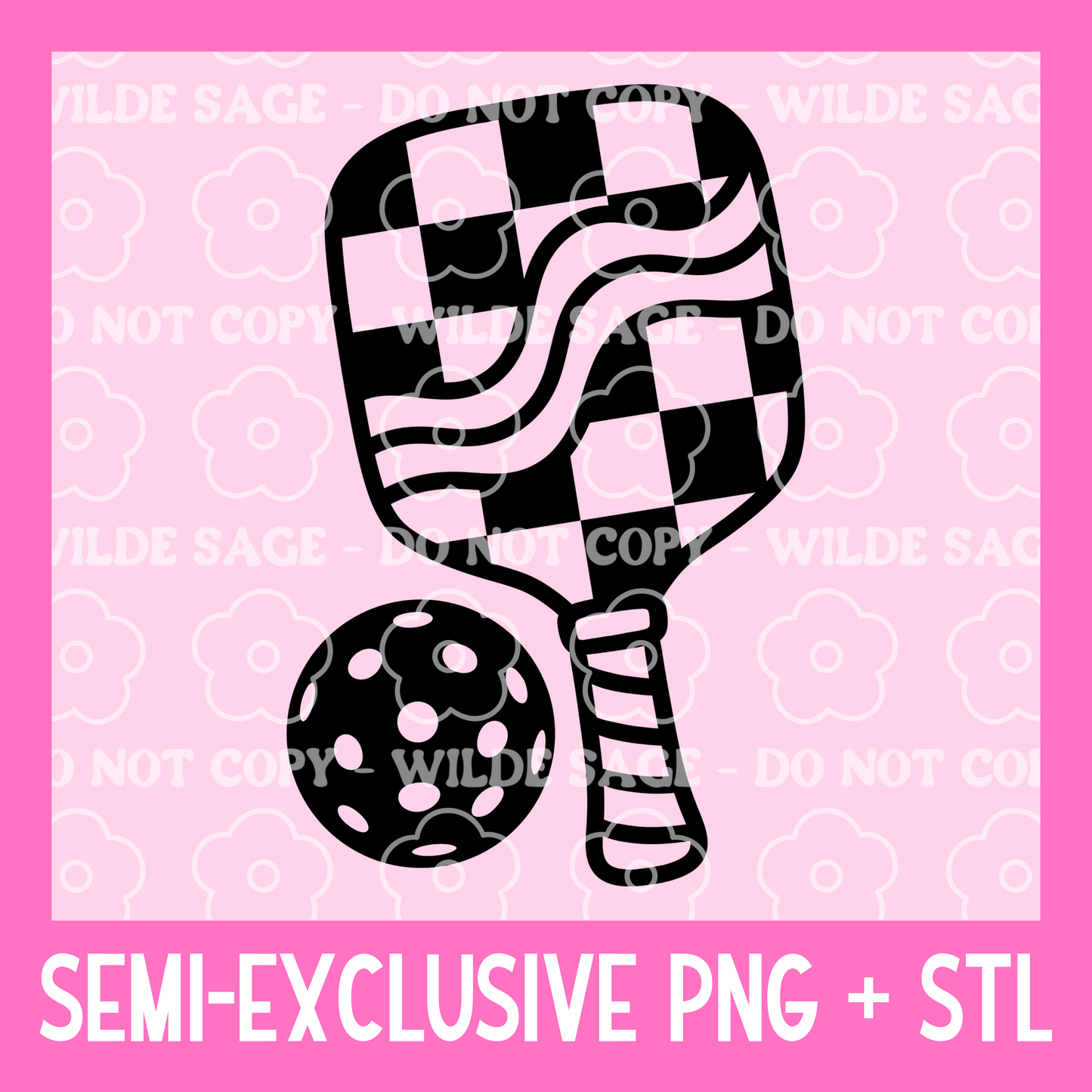 Pickleball Freshie PNG and STL