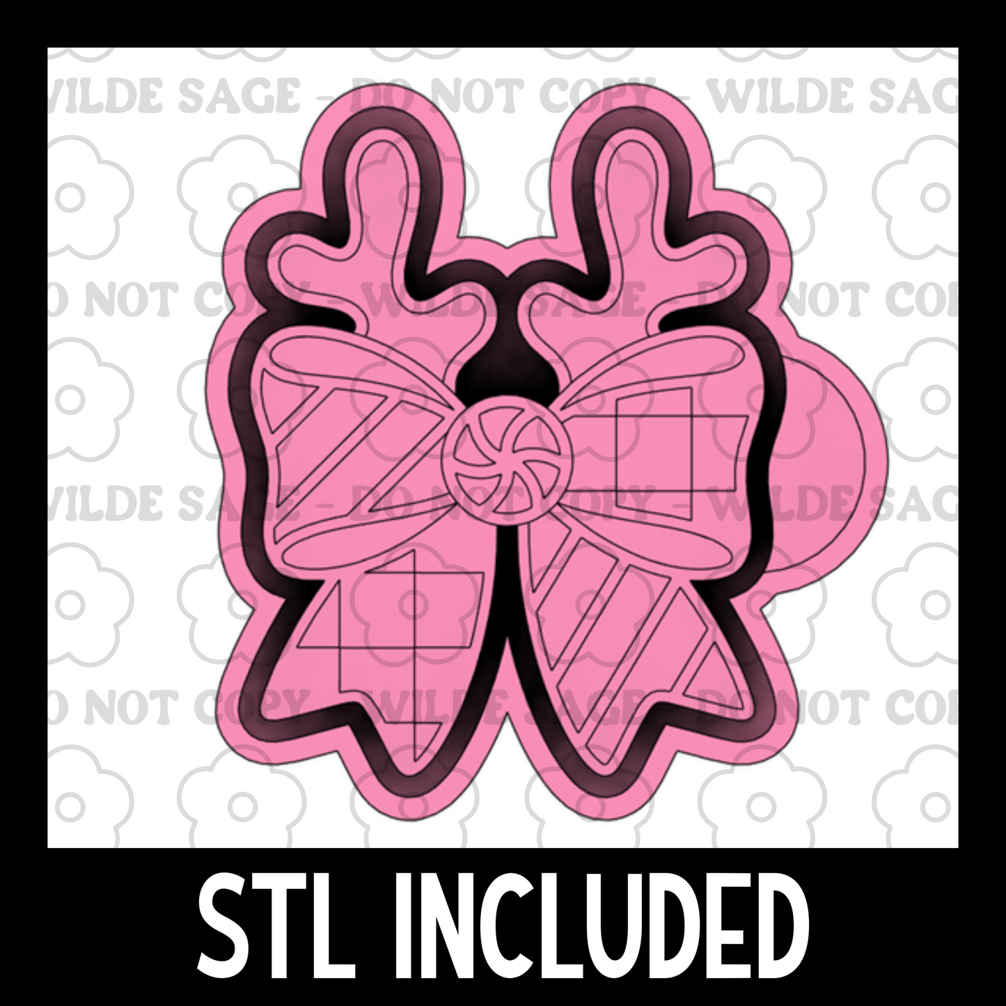 Antler Bow Freshie PNG and STL