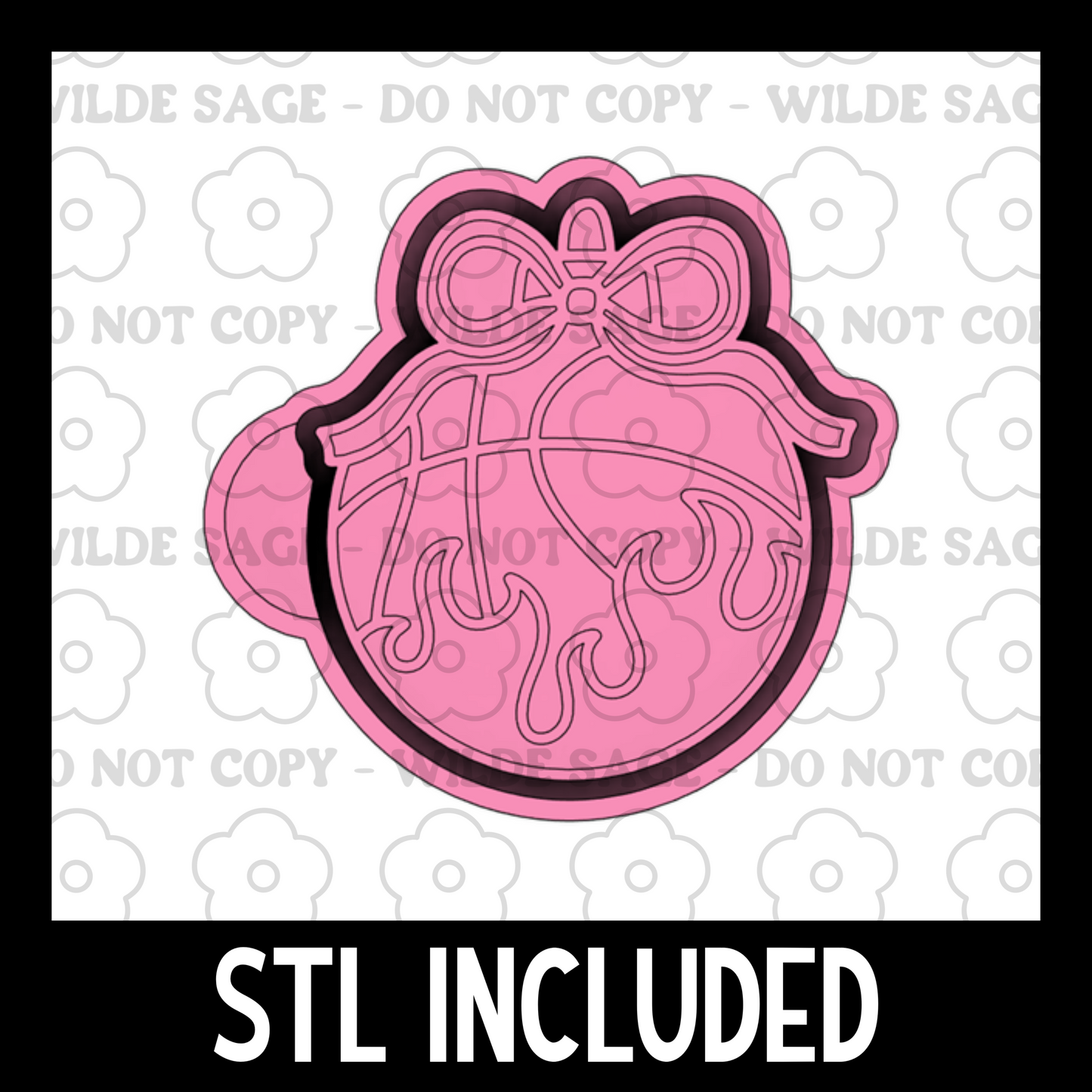 Basketball Ornament Freshie PNG and STL