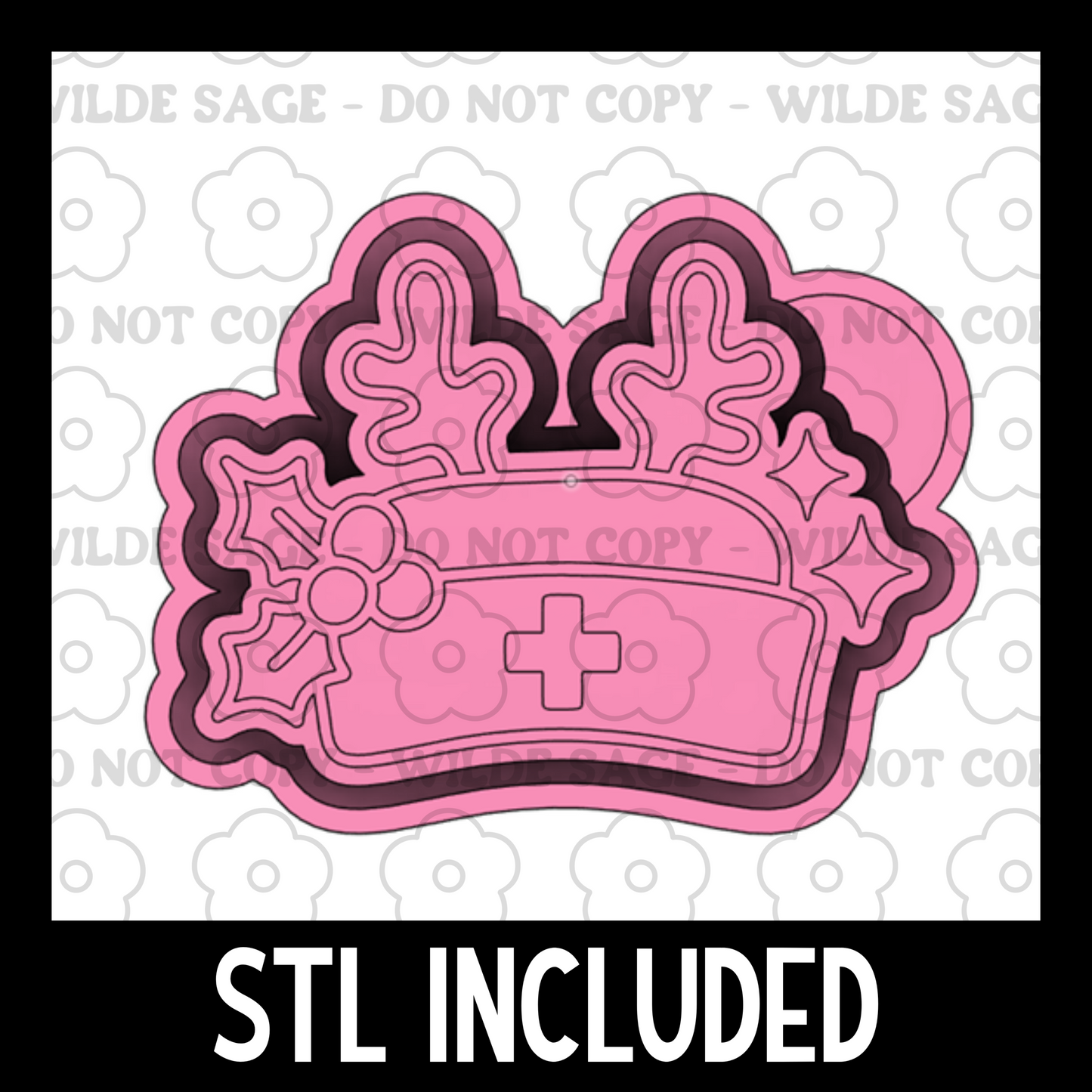 Christmas Nurse Freshie PNG and STL