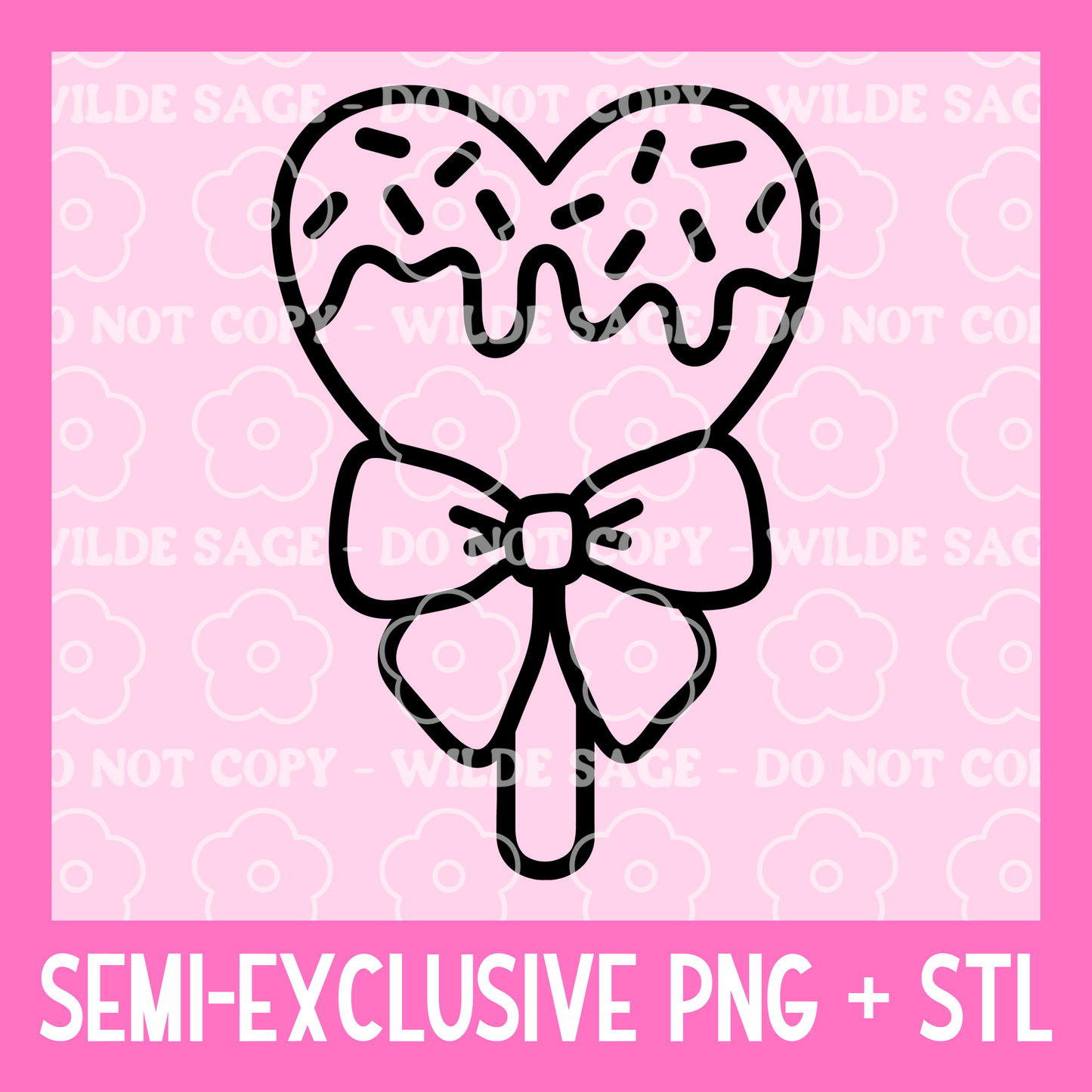 Heart Pop Freshie PNG and STL