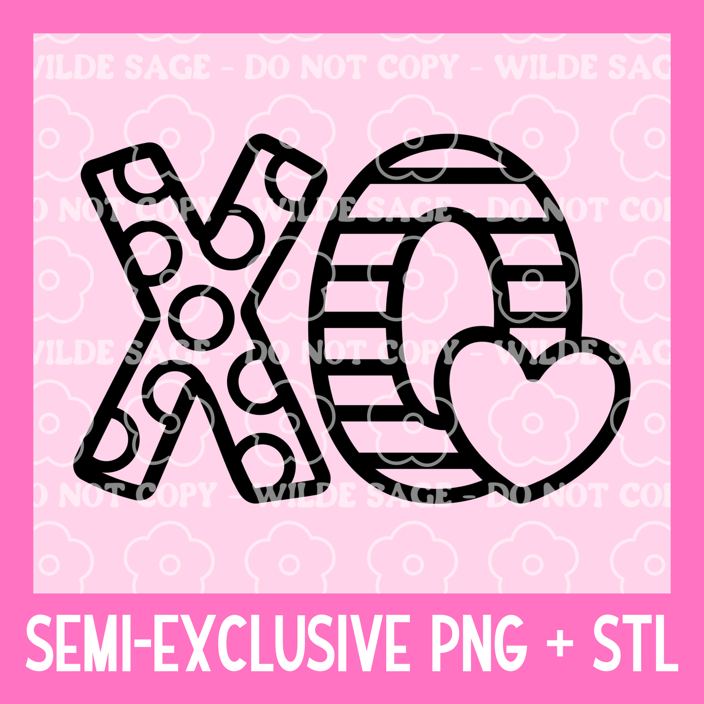 XO Freshie PNG and STL