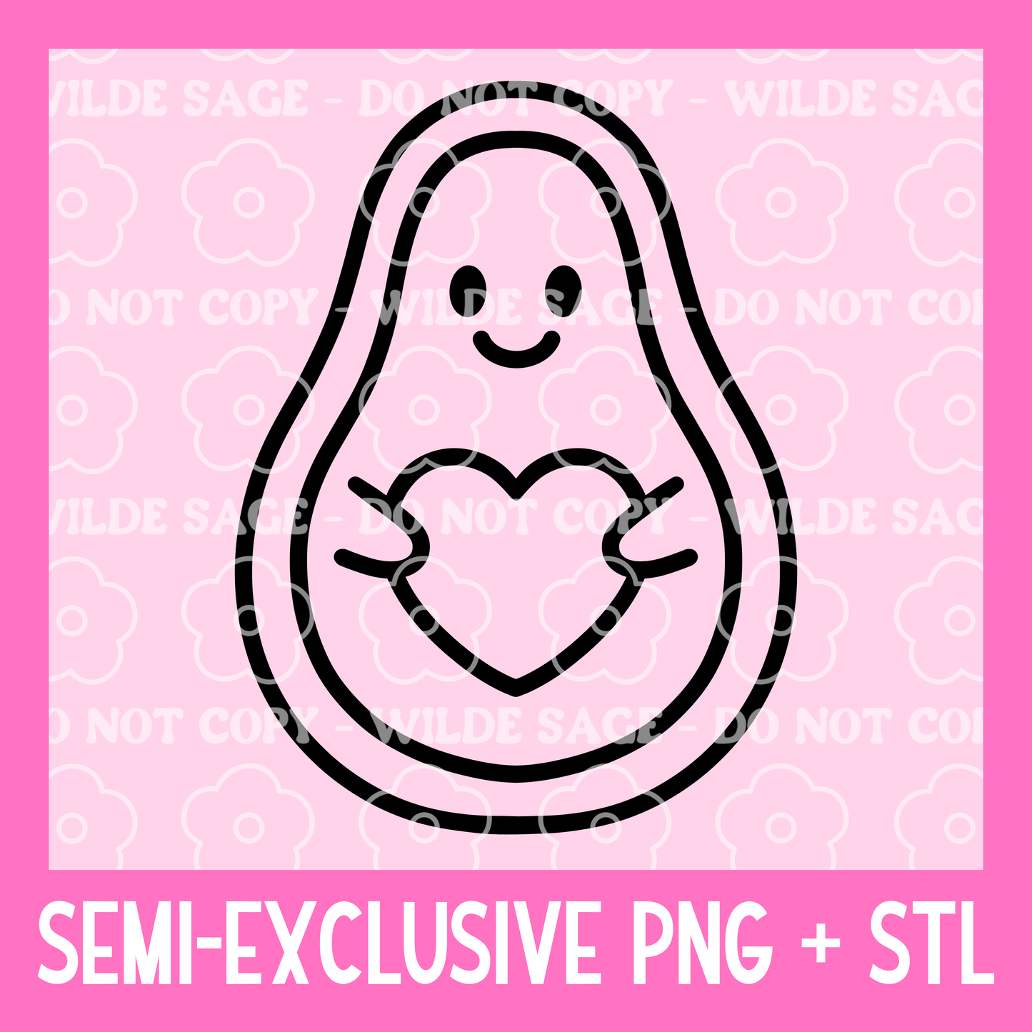 Avocado PNG and STL