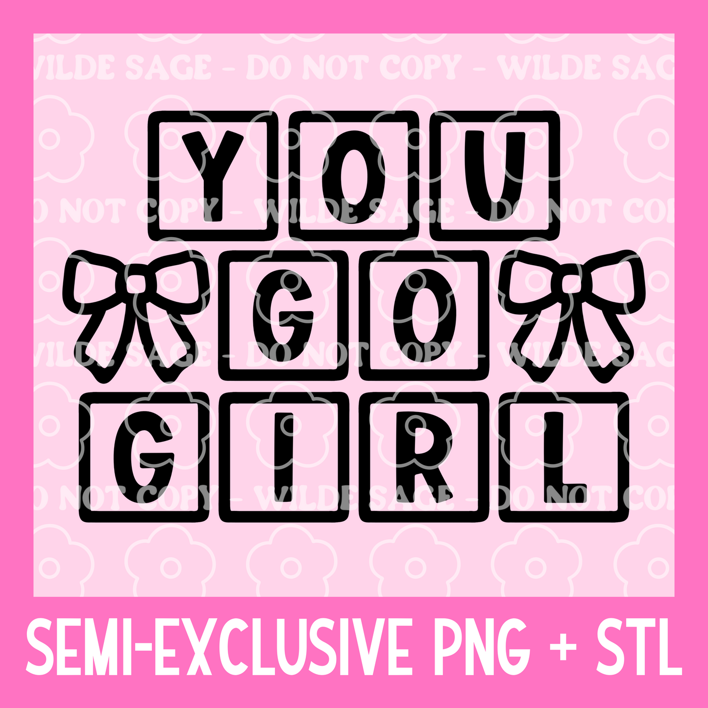 Go Girl PNG and STL