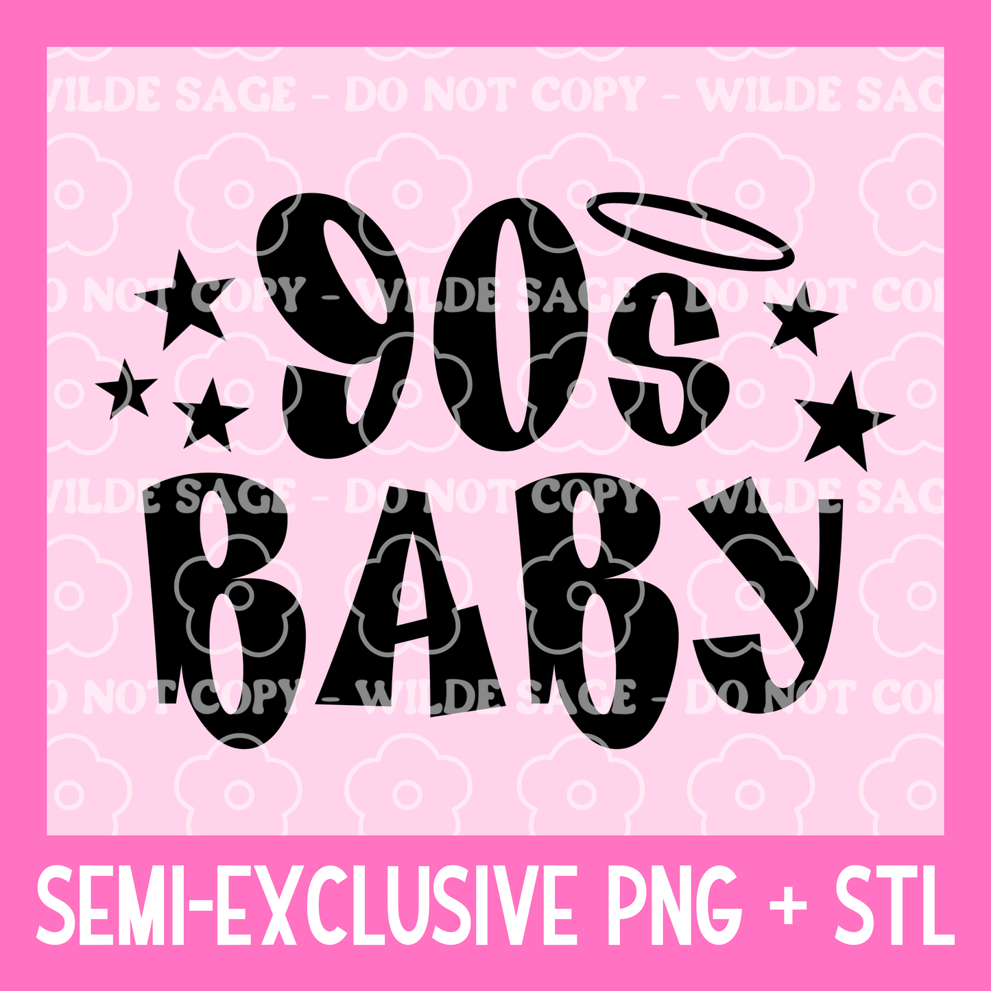 90s Baby PNG and STL