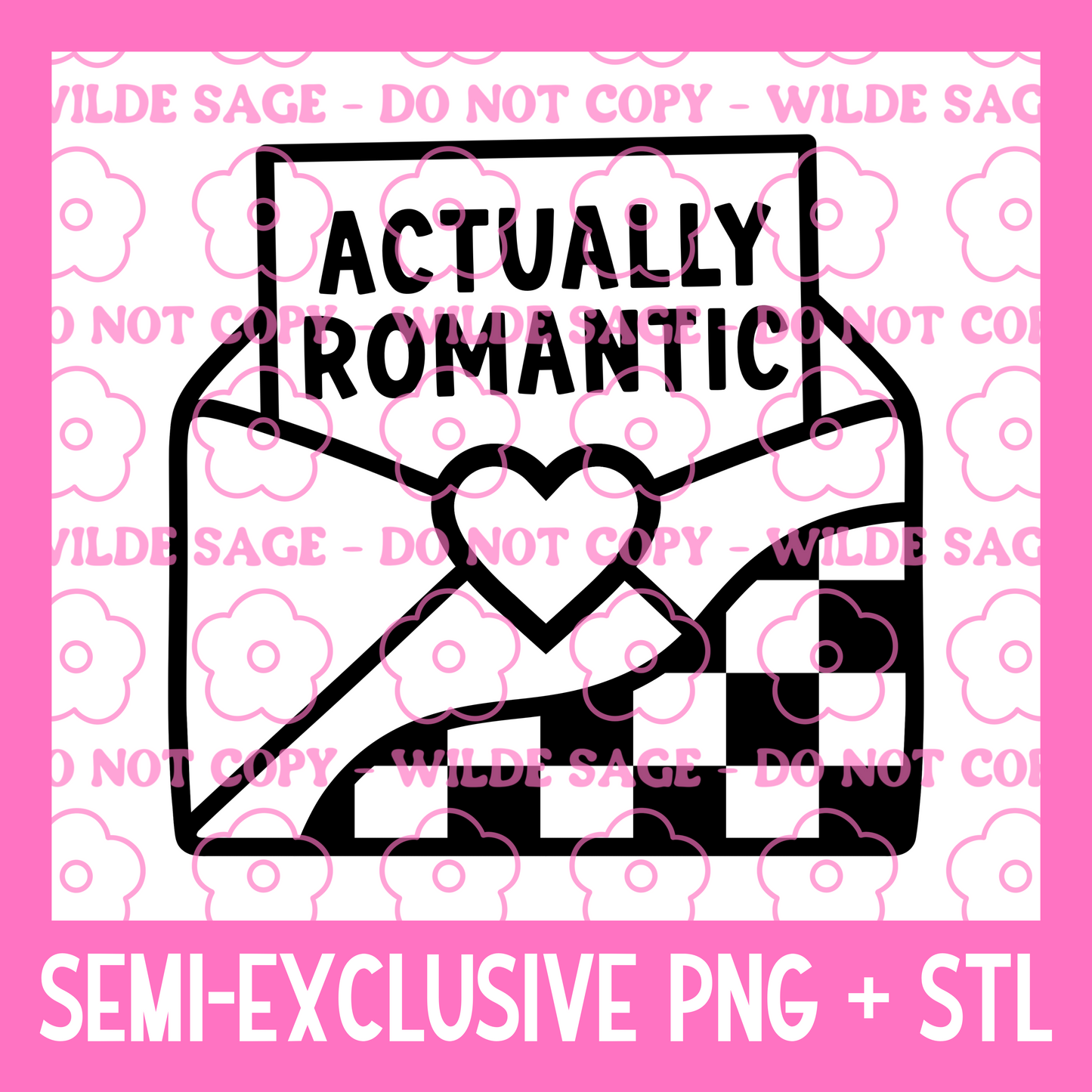 Actually Romantic PNG and STL