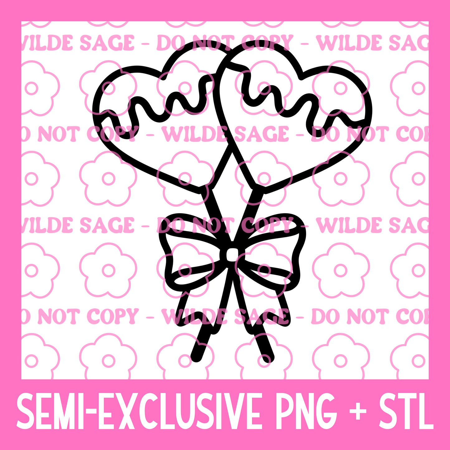 Heart Suckers PNG and STL