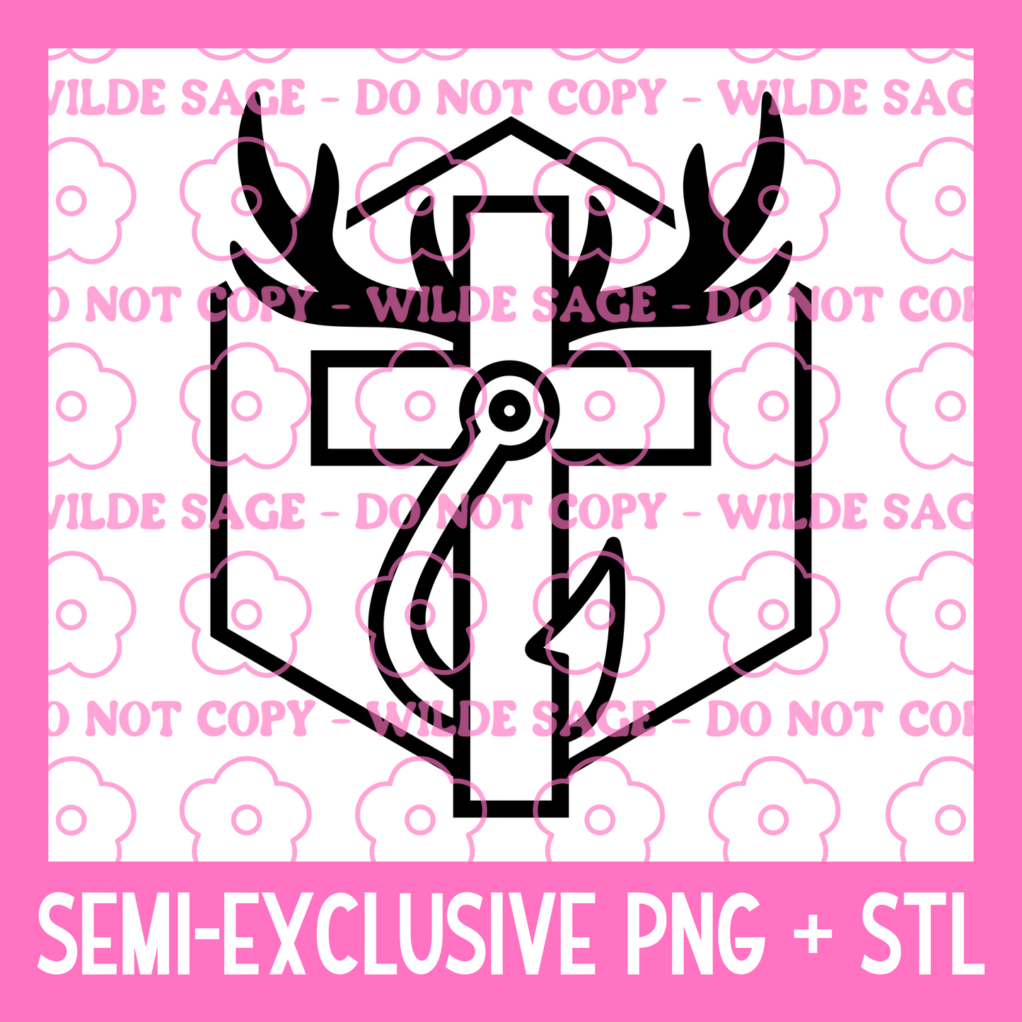 Men's Cross PNG and STL