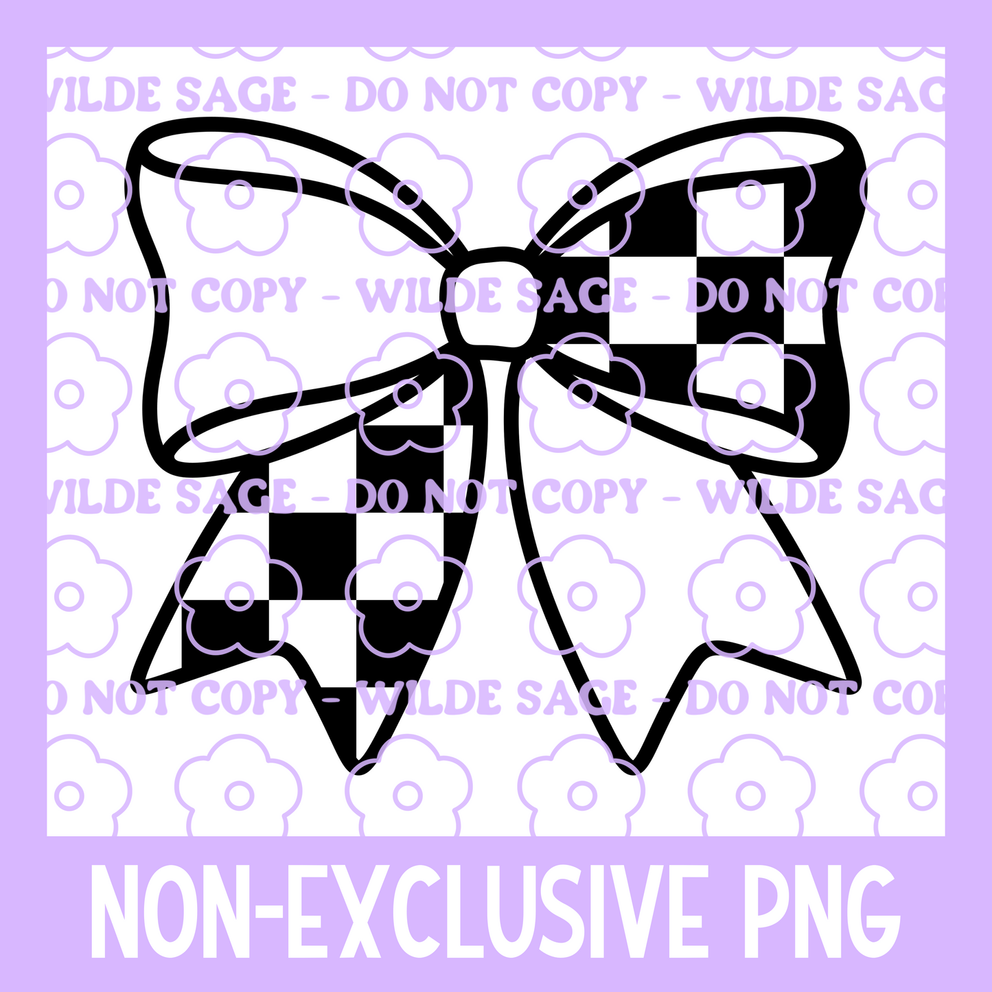 Checker Bow PNG