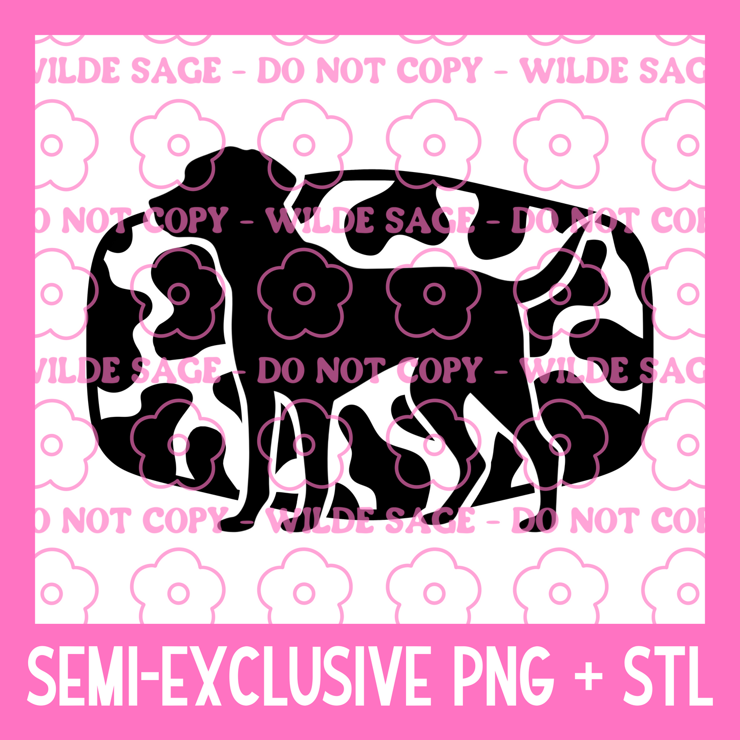 Dog Patch PNG and STL