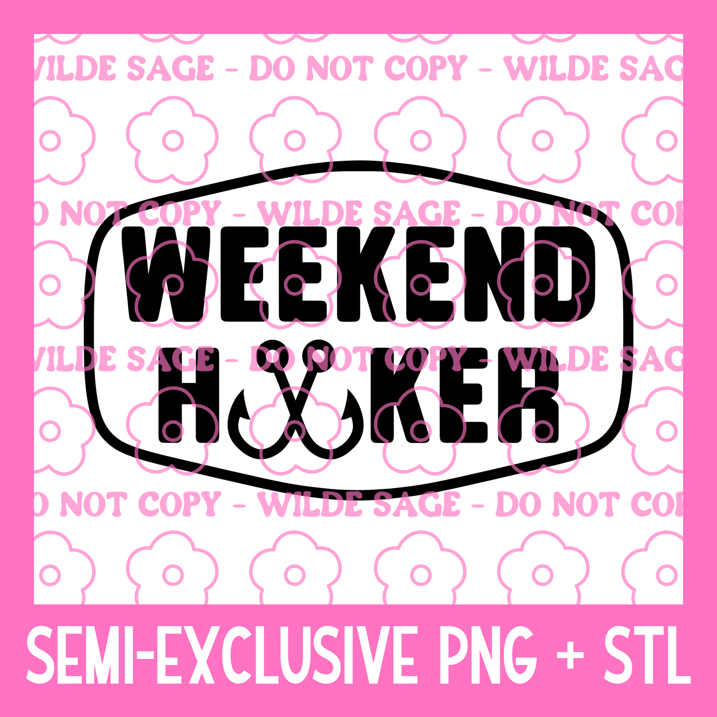 Weekend Patch PNG and STL
