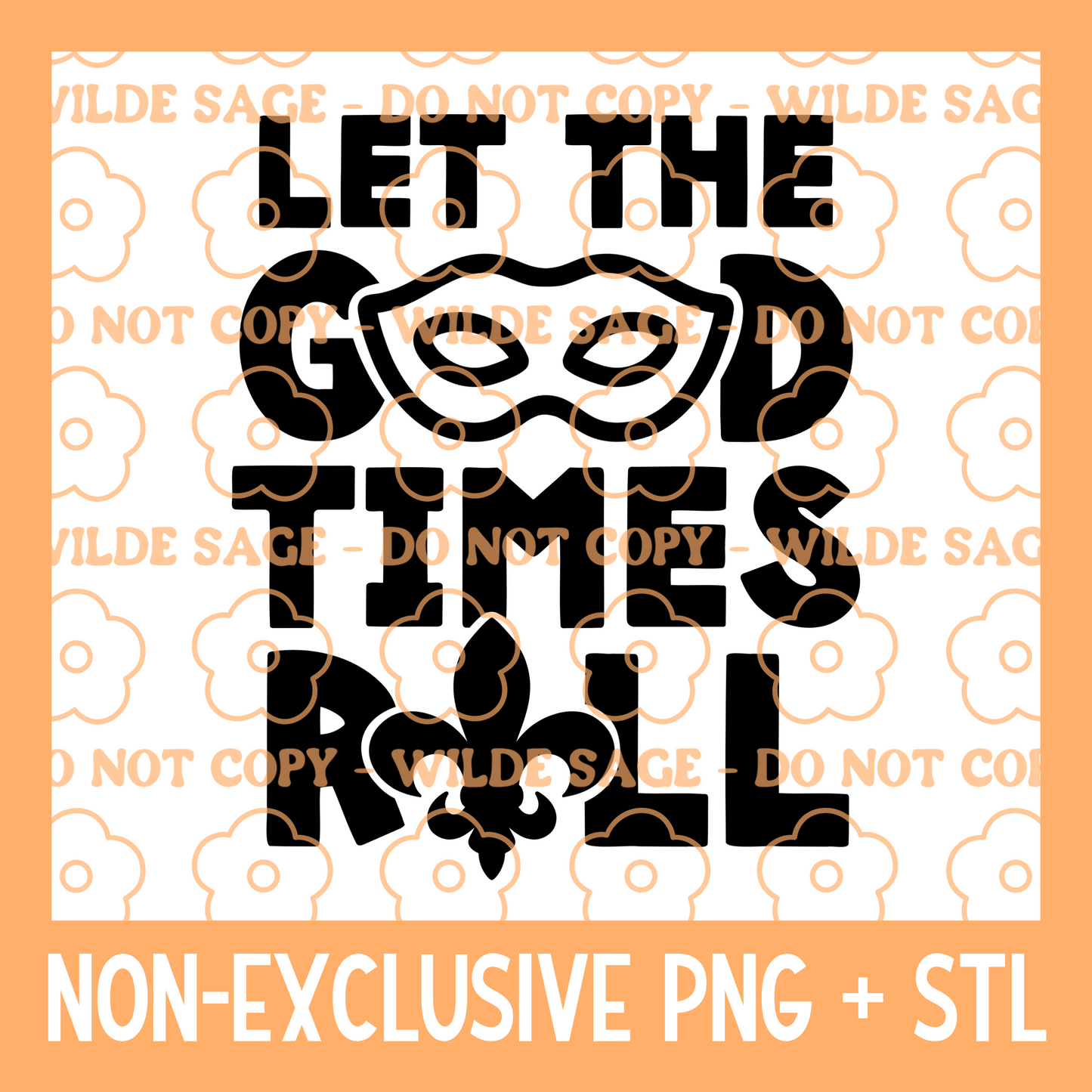 Good Times Mardi Gras PNG & STL