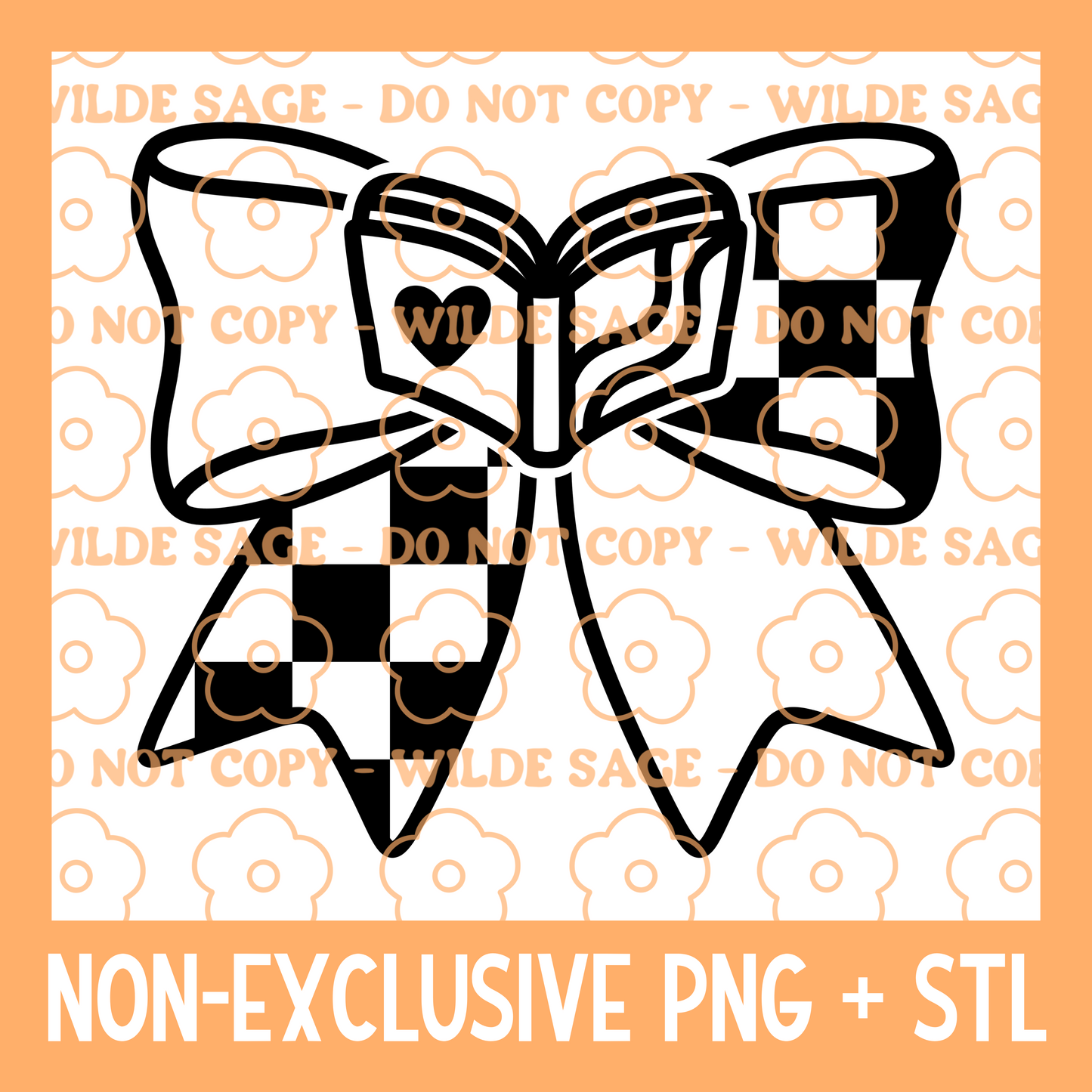 Bookish Bow PNG & STL